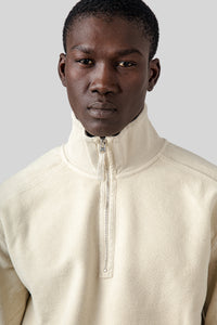 C.p. Company Diagonal Fleece Polo Collar Sweatsirt Panna Uomo c.p. company