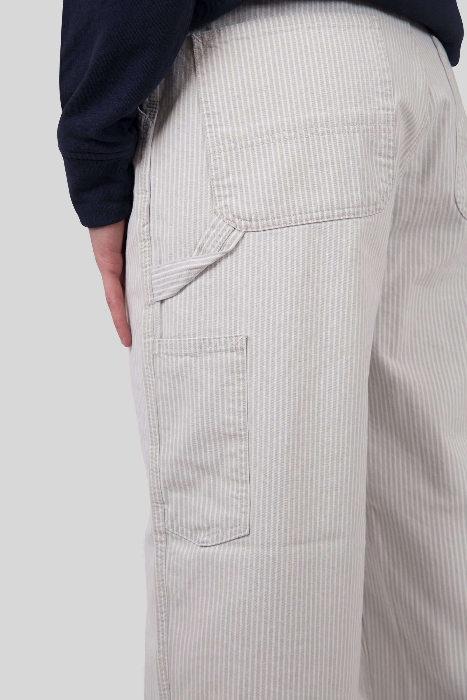 Carhartt Wip Mercer Single Knee Pant Stripe Bianco/grigio Uomo - 6
