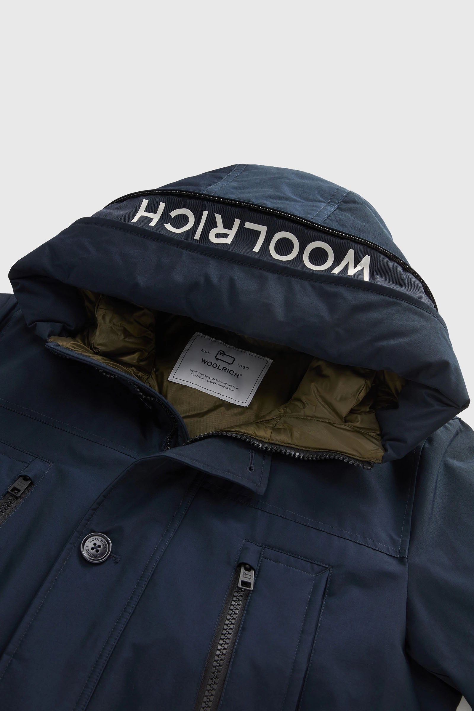 Woolrich Arctic Parka Evolution In Ramar Cloth Blu Uomo - 6