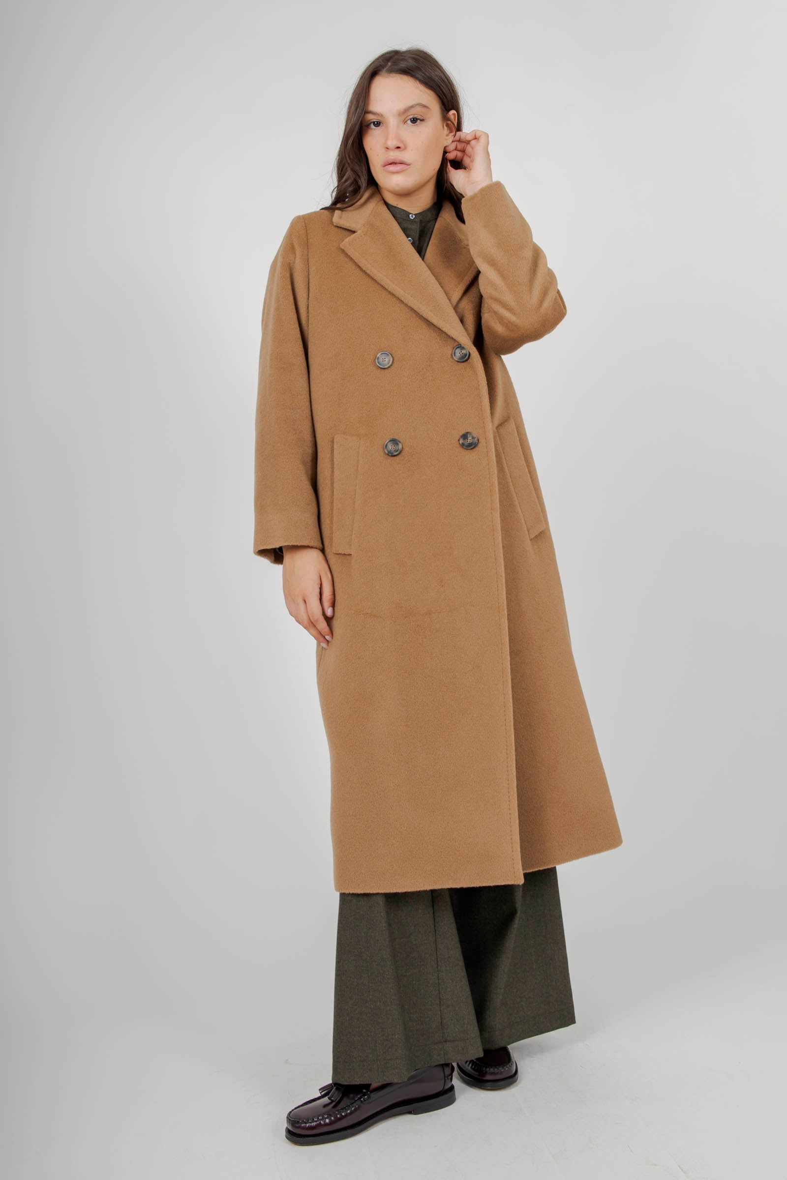 Zufolo Double-breasted Coat In Wool And Alpaca - 7