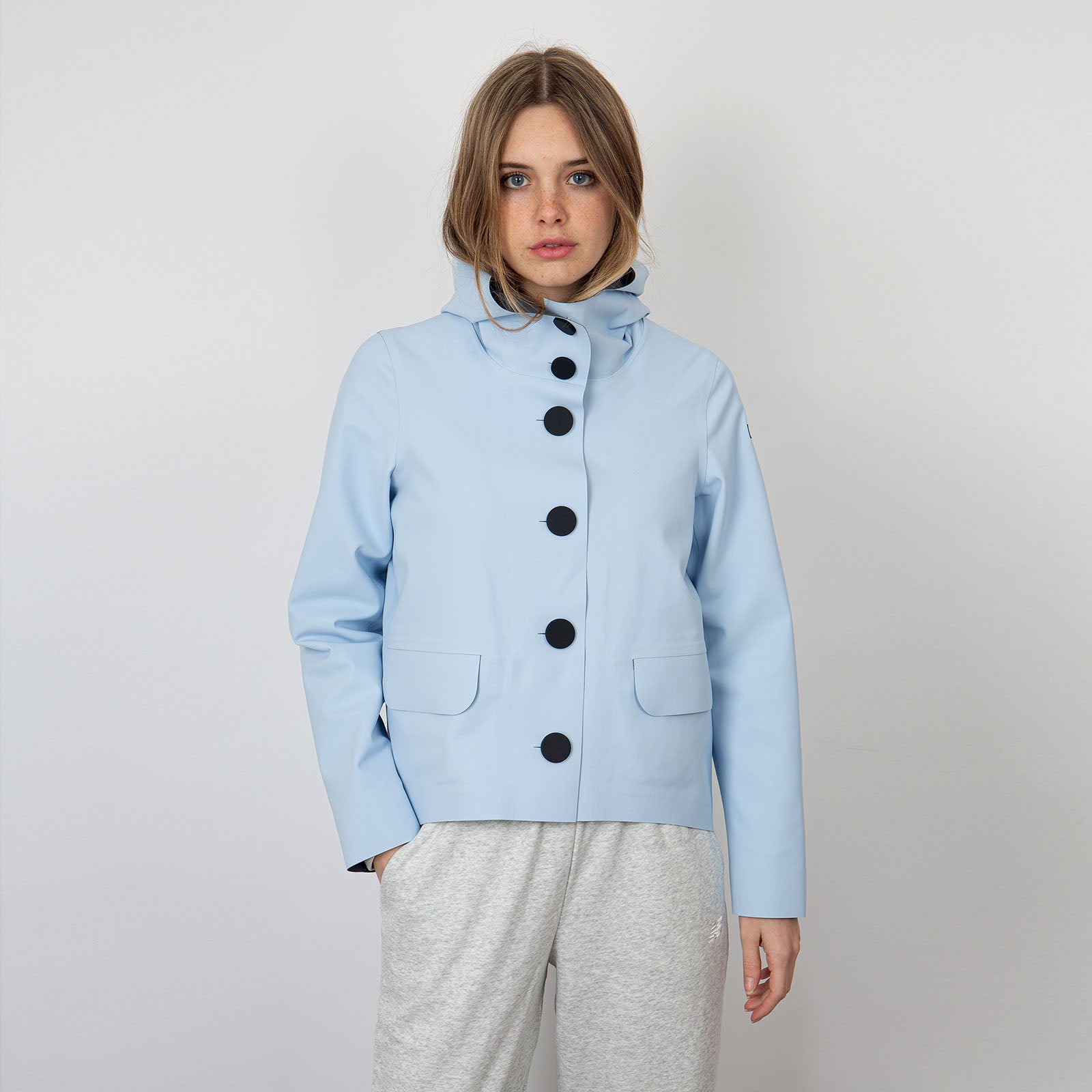 H1 Title: RRD Techno Color Hood Women's Synthetic Light Blue Jacket - 8