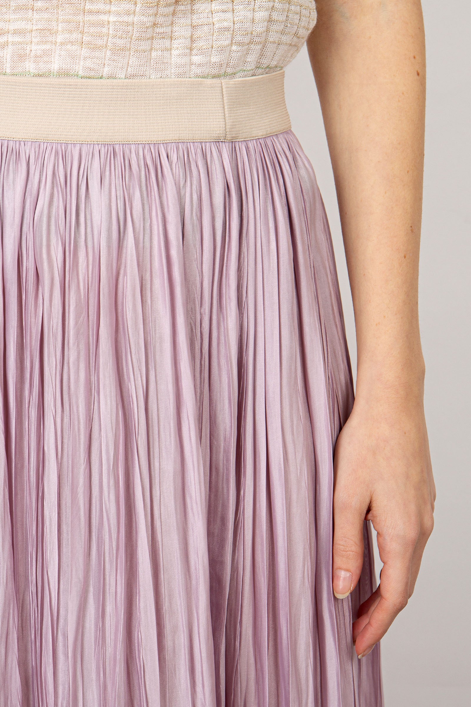 Roberto Collina Synthetic Pleated Skirt Lilac - 6