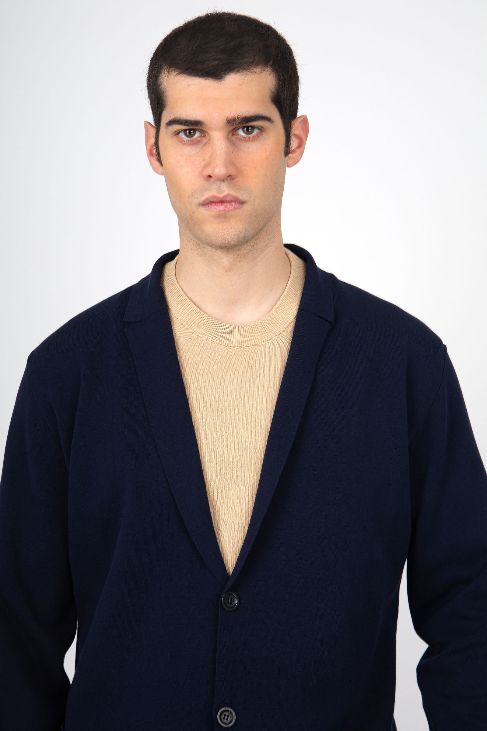Roberto Collina Knit Jacket RT0901110 Cotton Blue - 5