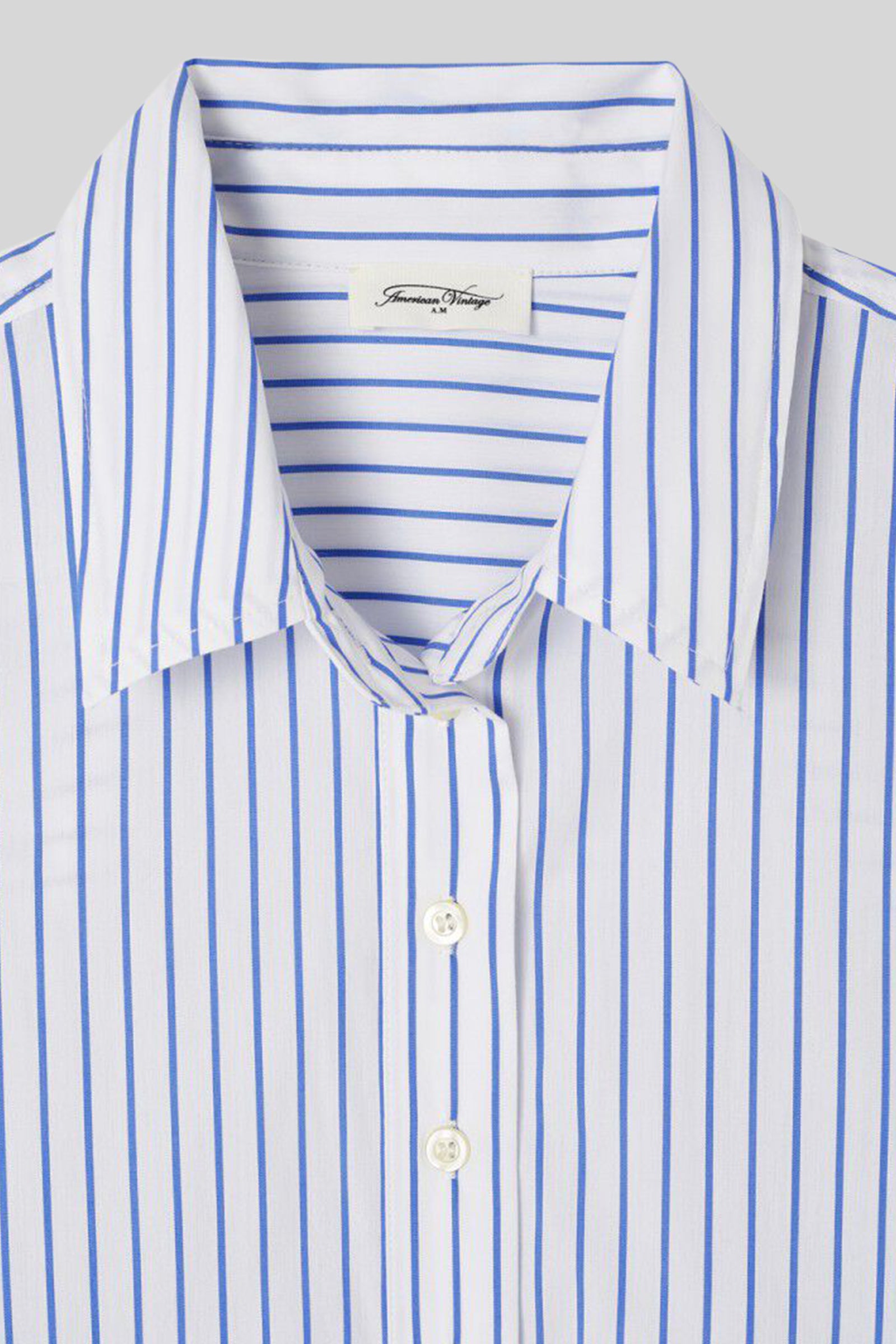 American Vintage Camicia Nurway Bianco/azzurro Donna - 4