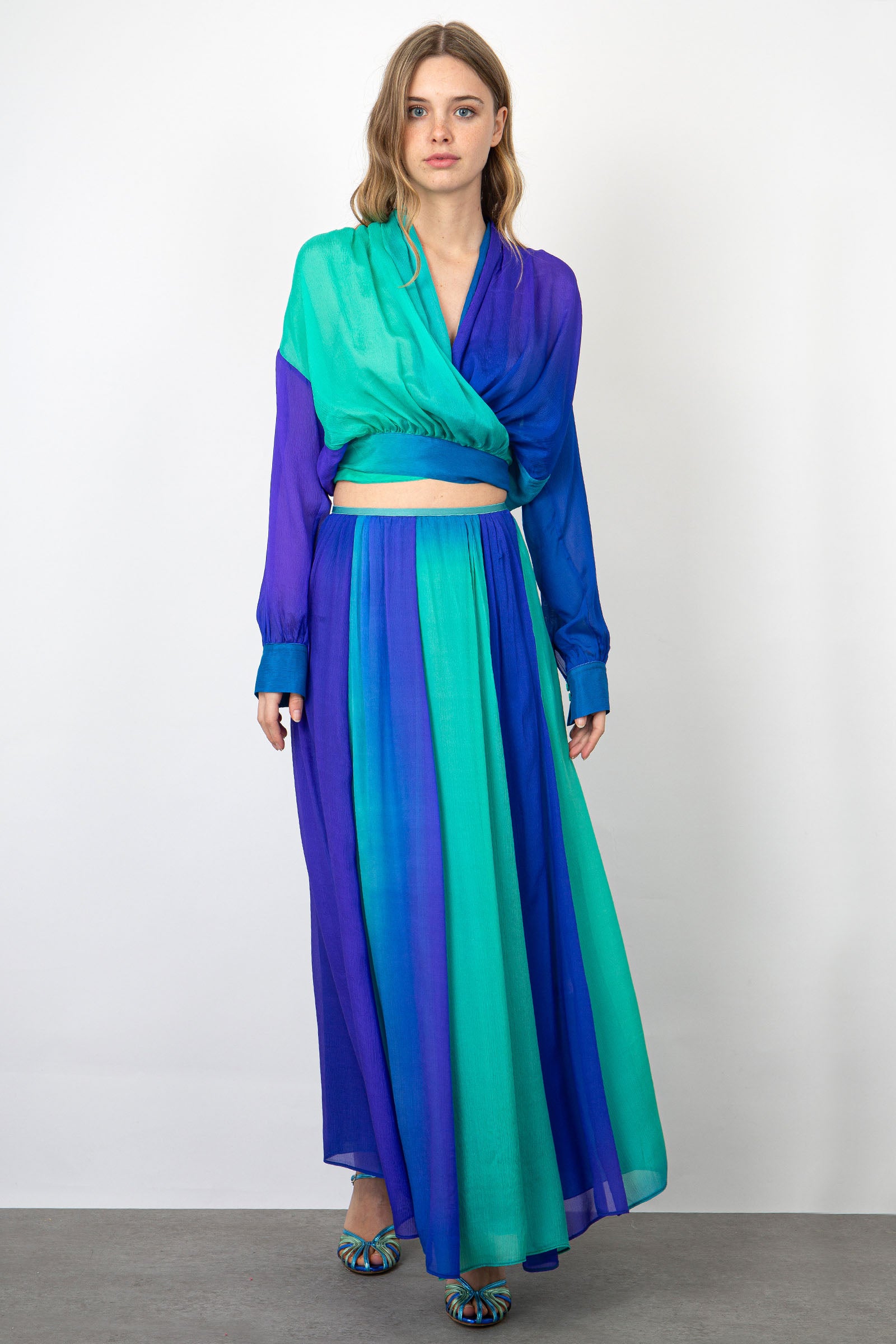 Forte Forte Multicolored Silk Crepon Skirt - 6