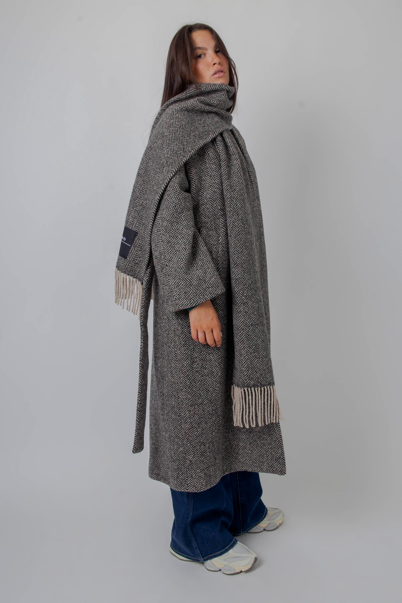 Zenica Wool Tweed Wrap Coat - 7