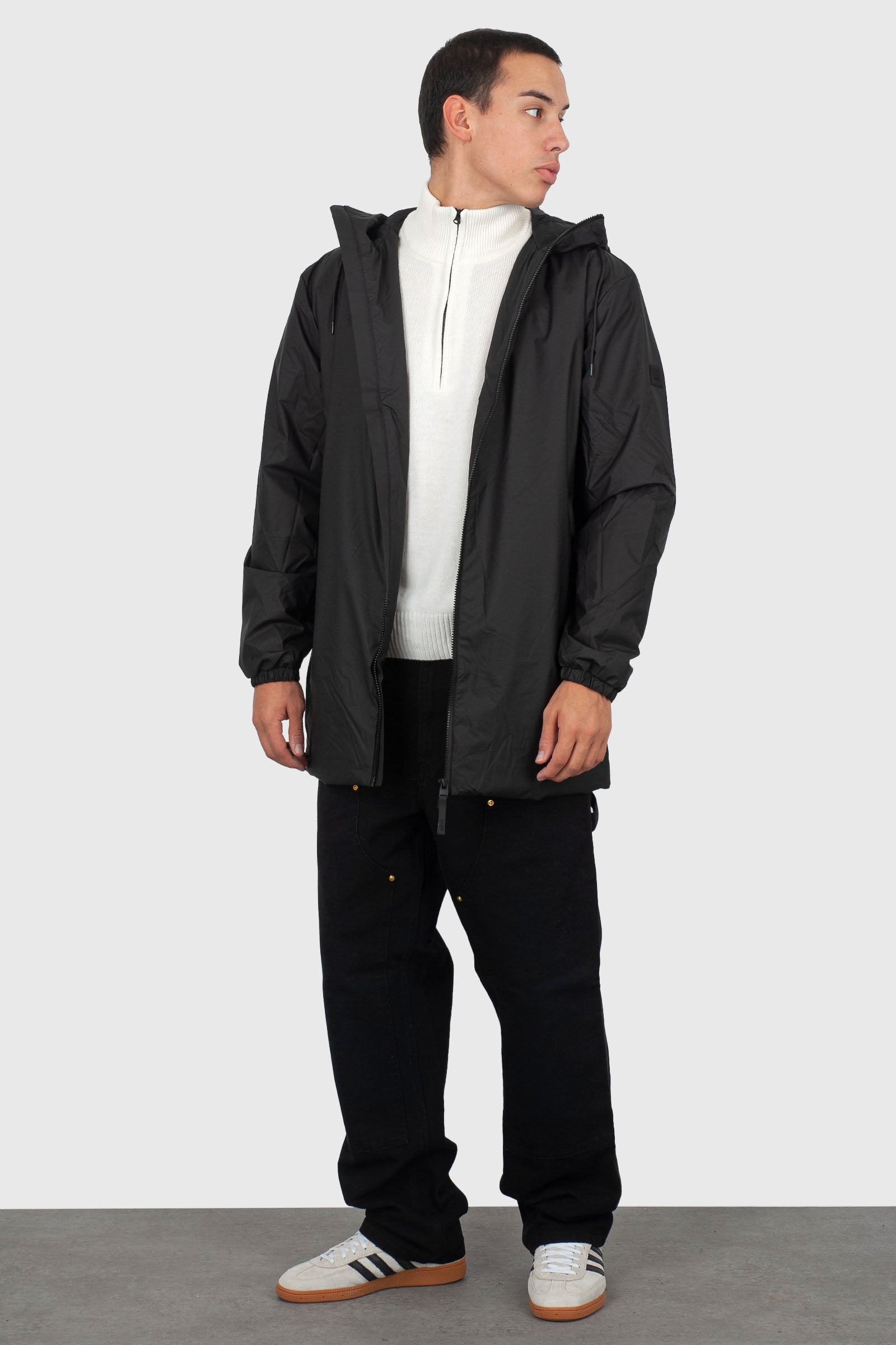 Rains Lohja Long Jacket Nero Uomo - 8