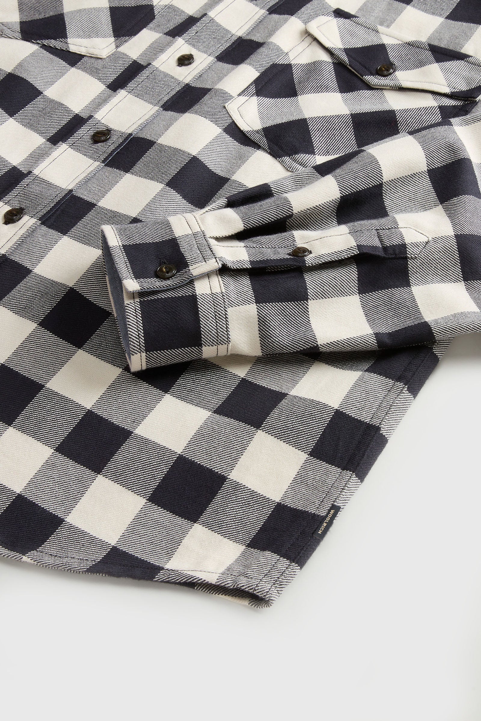 Woolrich Camicia In Flanella Buffalo Check Bianco/nero Donna - 7