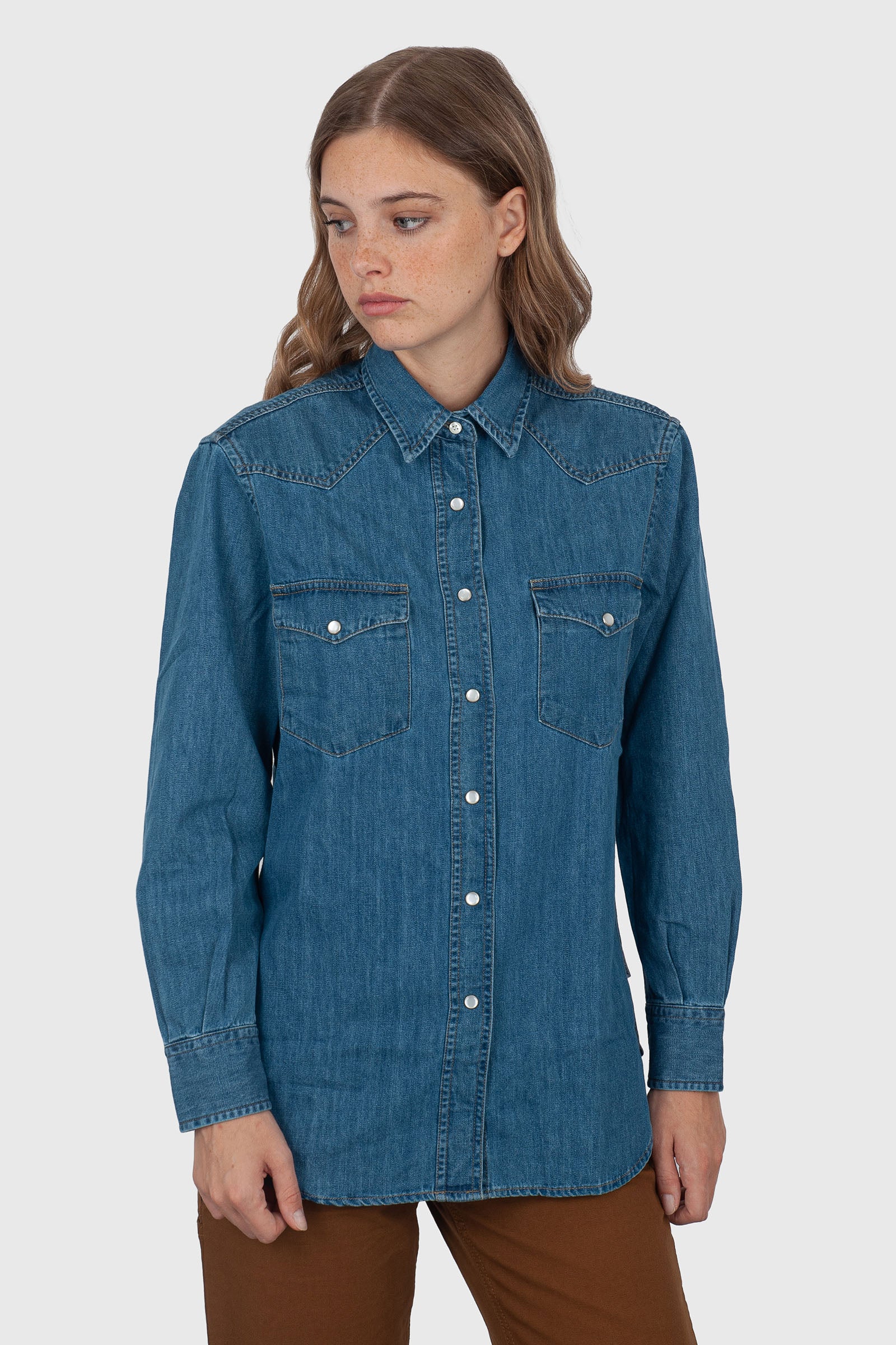 Aspesi Camicia Denim Denim Medio Donna - 4