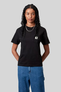 Carhartt Wip W' S/s Pocket T-shirt Nero Donna carhartt wip