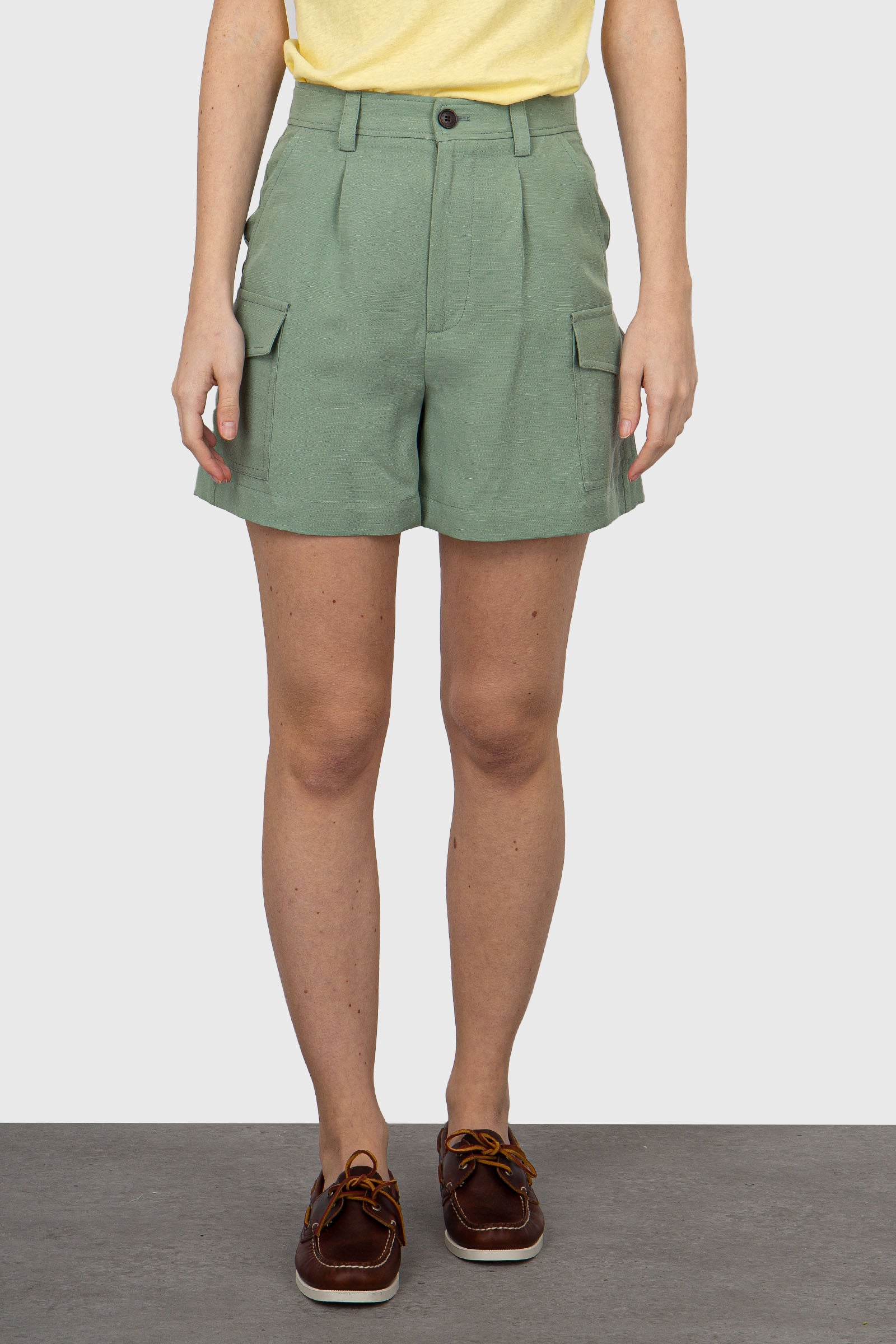 Woolrich Mint Green Linen/Viscose Shorts - 3