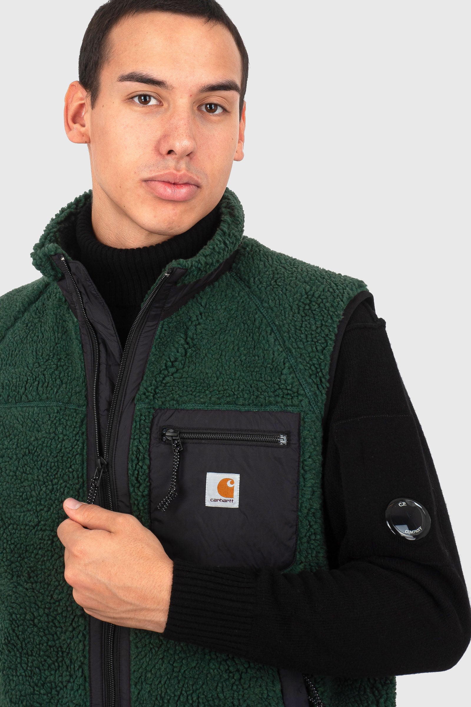 Carhartt Wip Prentis Vest Liner Verde/nero Uomo - 1