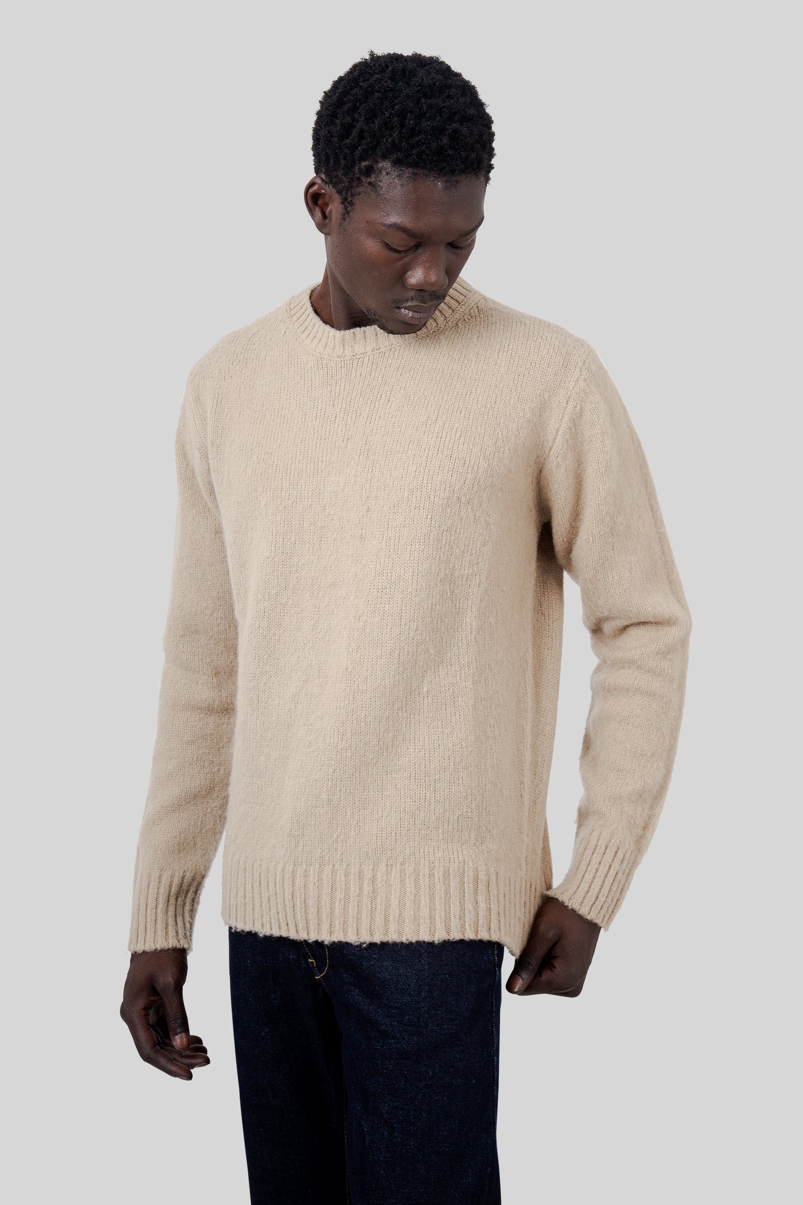 Shetland Wool Crew Neck Sweater - 3