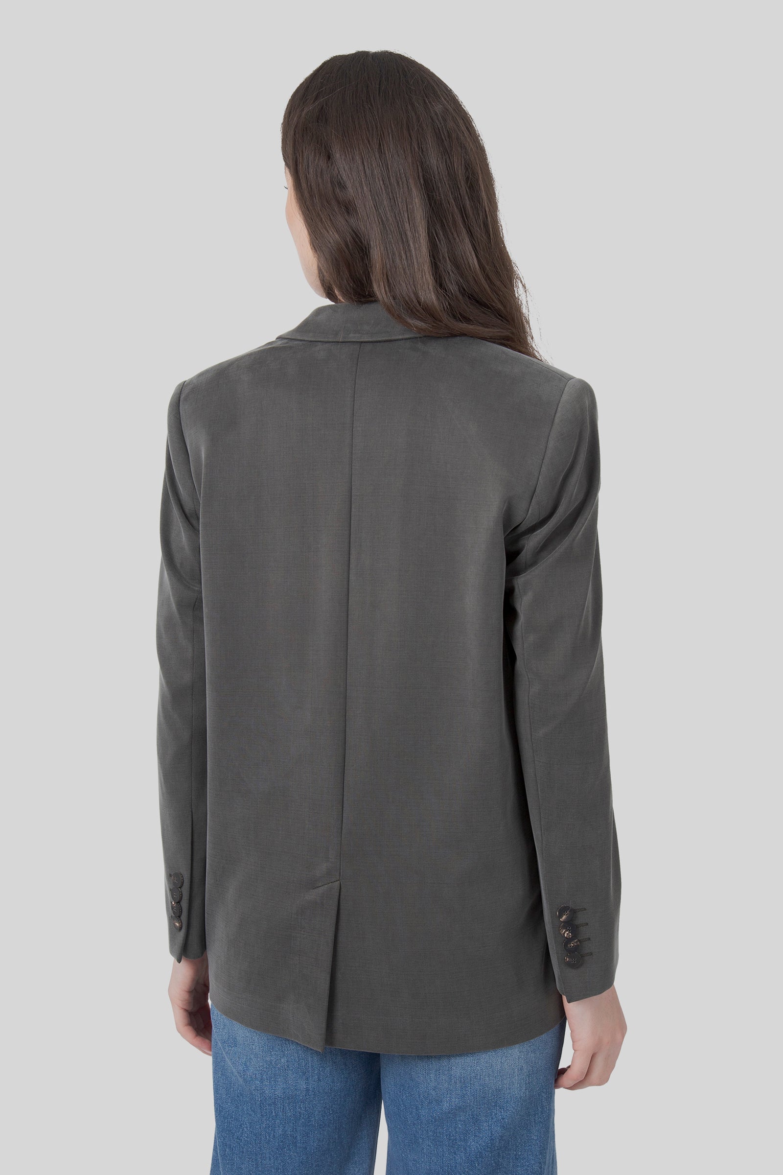 Rrd Blazer Cupro Boyfriend Wom Verde Scuro Donna - 4