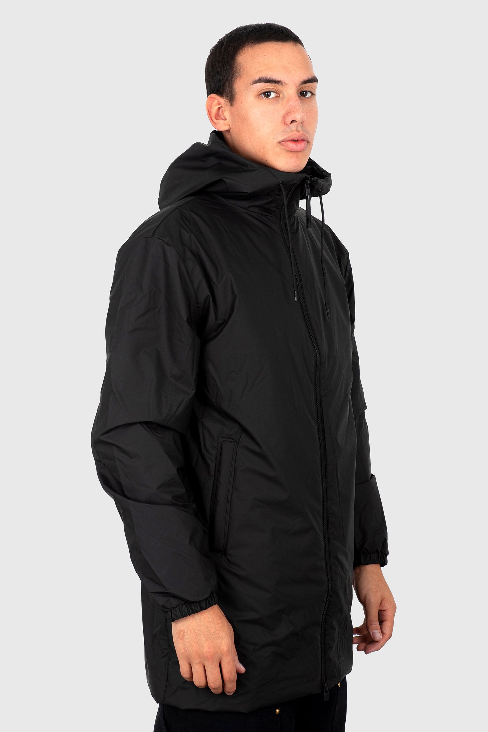 Rains Lohja Long Jacket Nero Uomo - 3