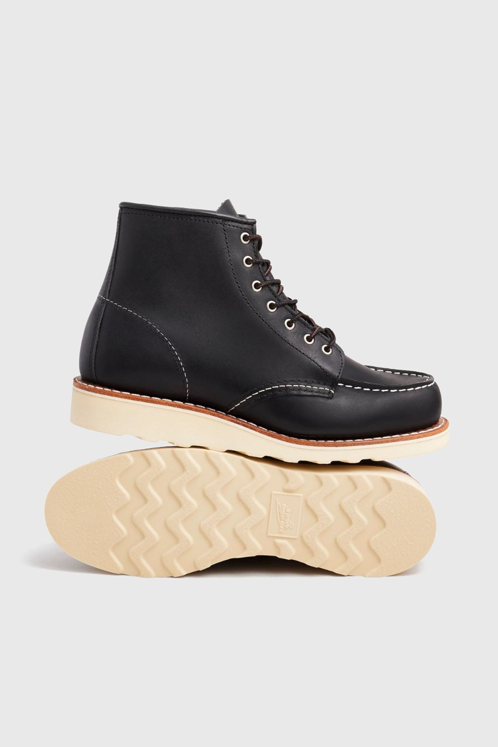 Red Wing Stivaletto 6-inch Classic Moc Toe In Pelle Boundary Nero Donna - 4