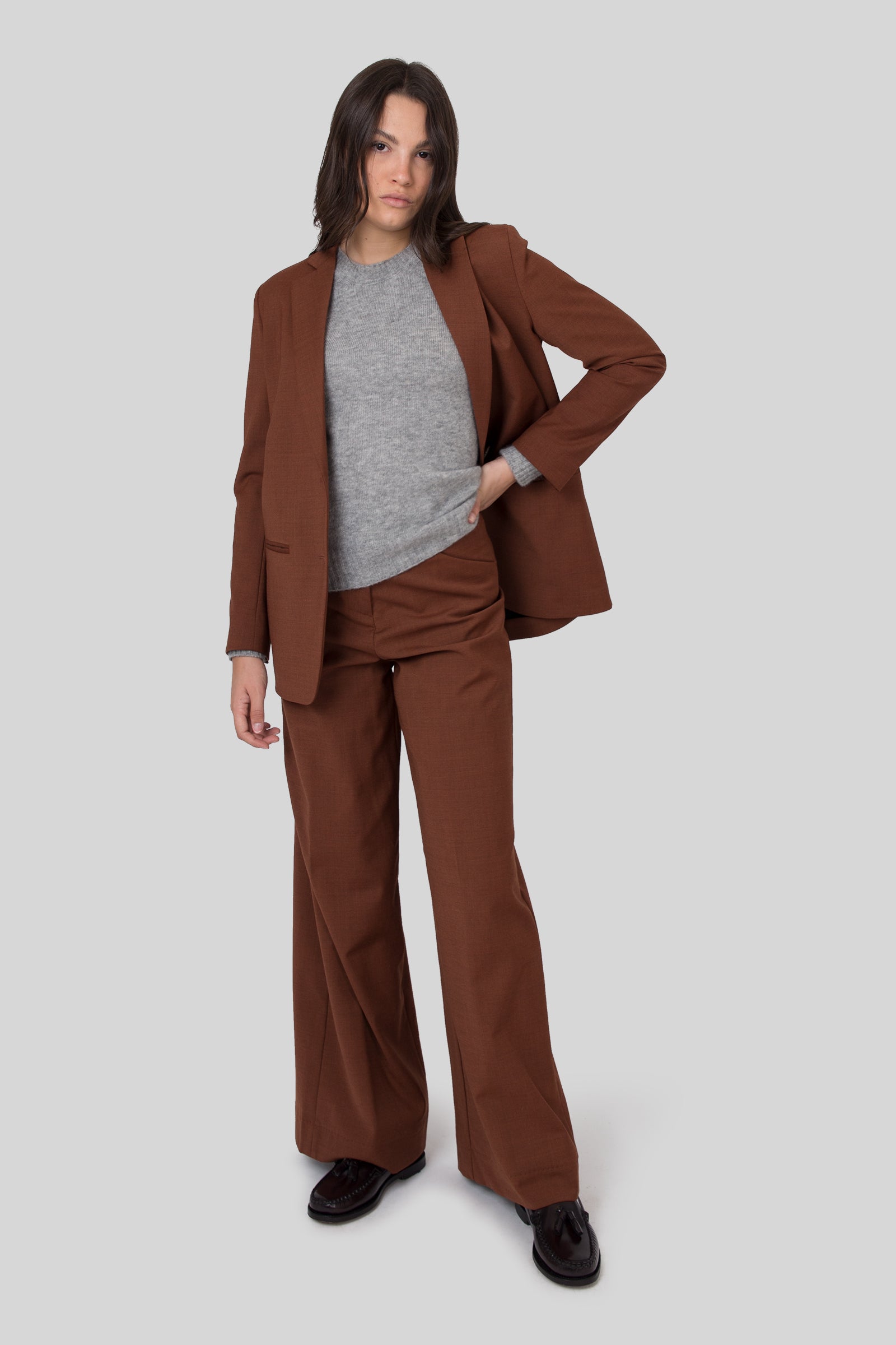 Grifoni Maglia Girocollo Grigio Melange Donna - 5