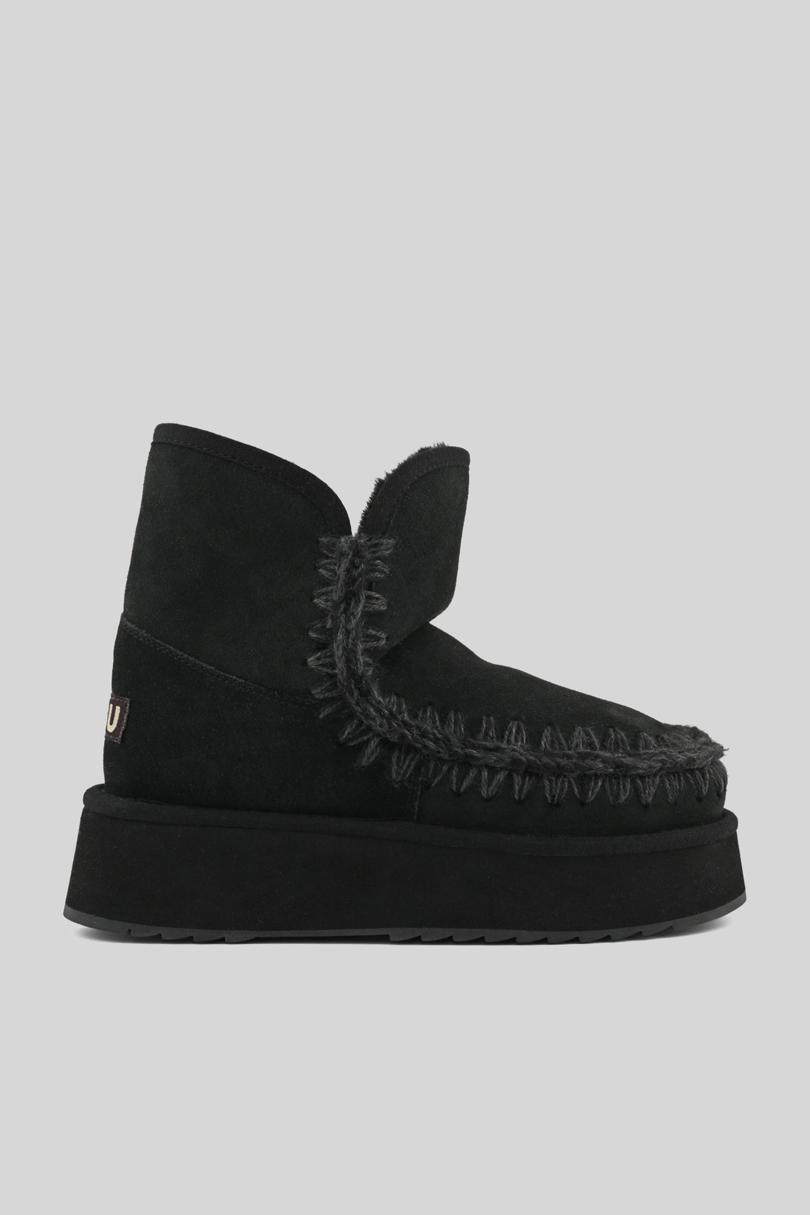 Mou Platform Boot Suede Nero Donna - 1