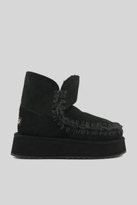 Mou Platform Boot Suede Nero Donna mou