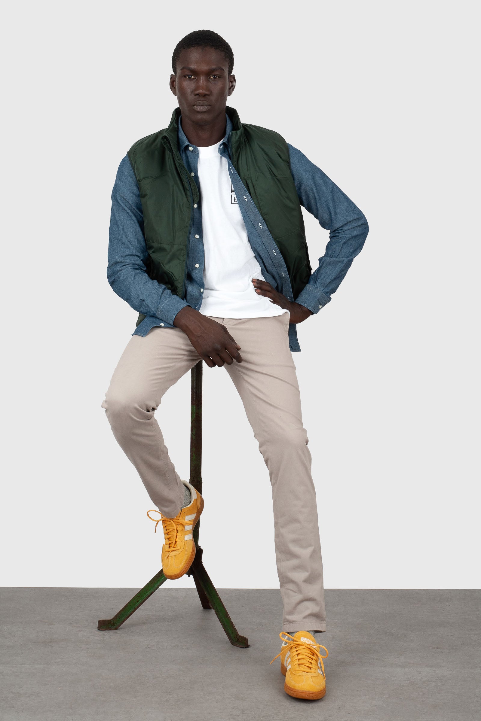 Aspesi Camicia Denim New C Slim Denim Medio Uomo