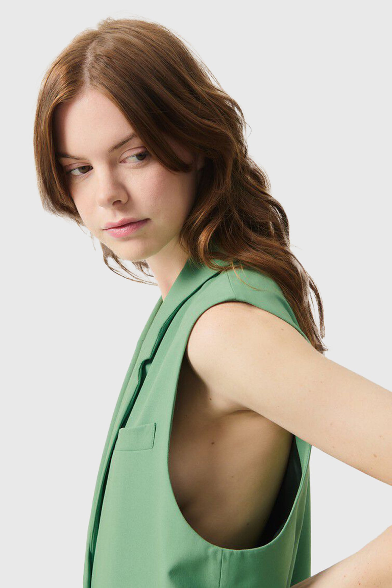 American Vintage Gilet Kabird Verde Acqua Donna - 4