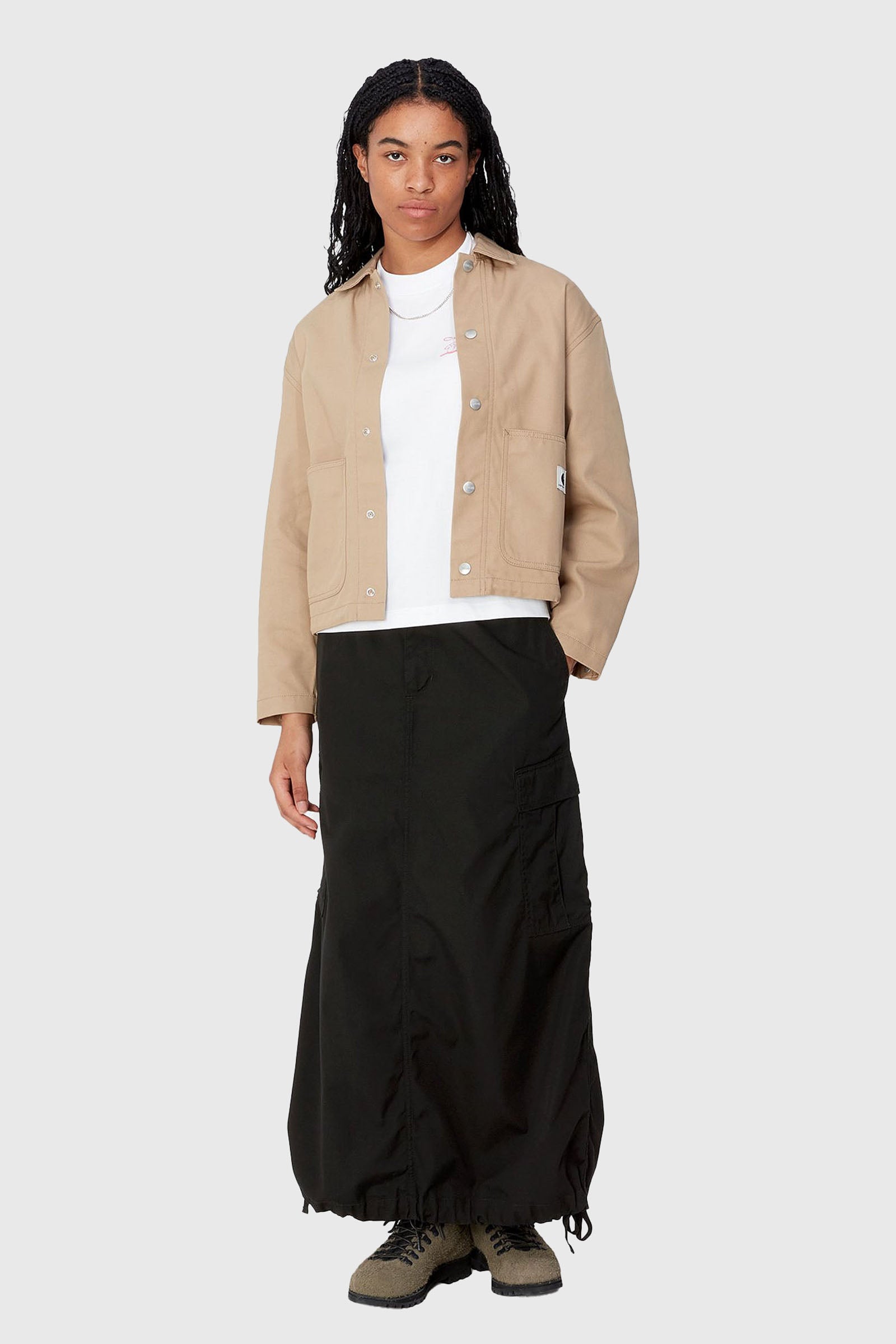 Carhartt Wip W' Cargo Skirt Long Nero Donna - 3