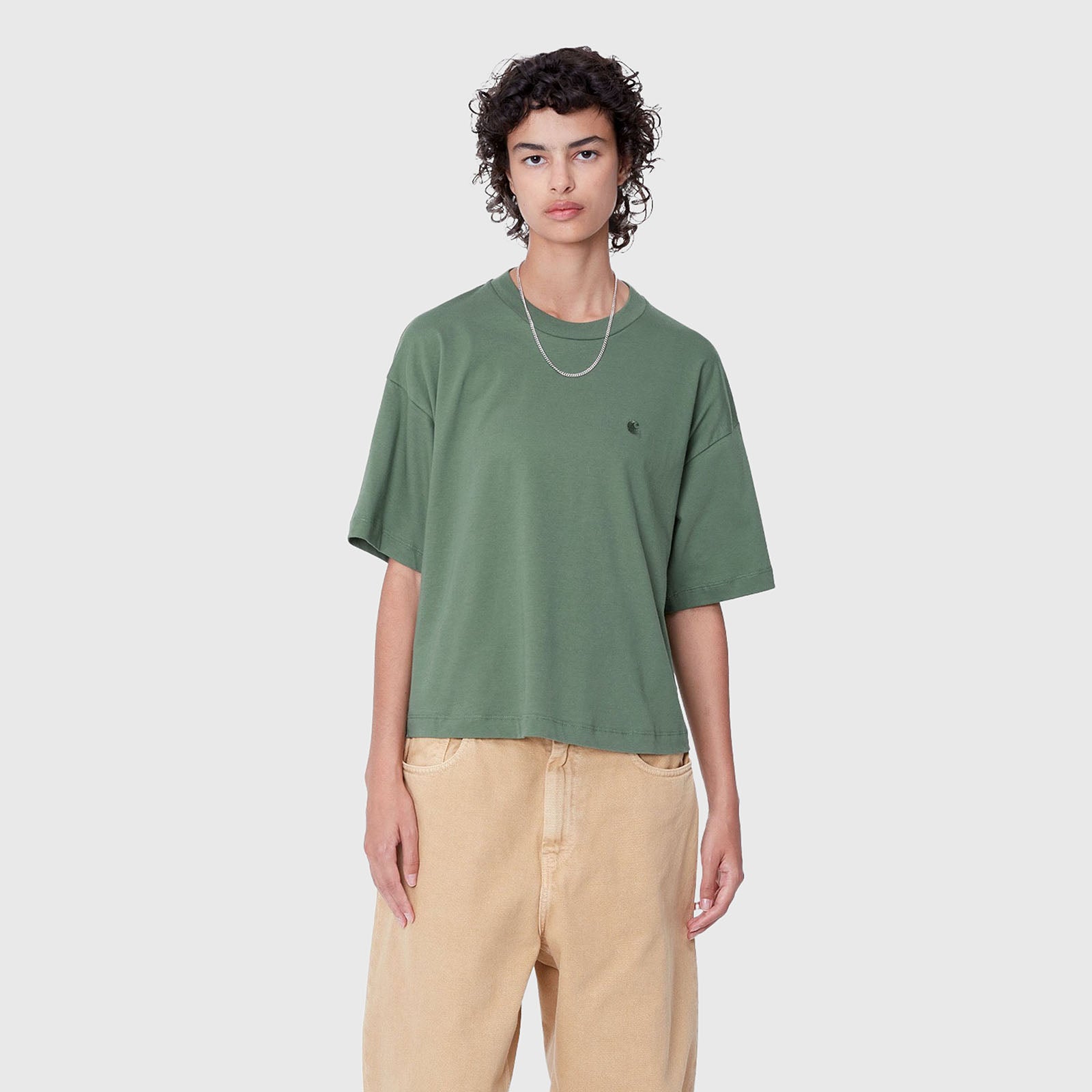 Carhartt Wip T-shirt W' S/s Chester Verde Donna - 6