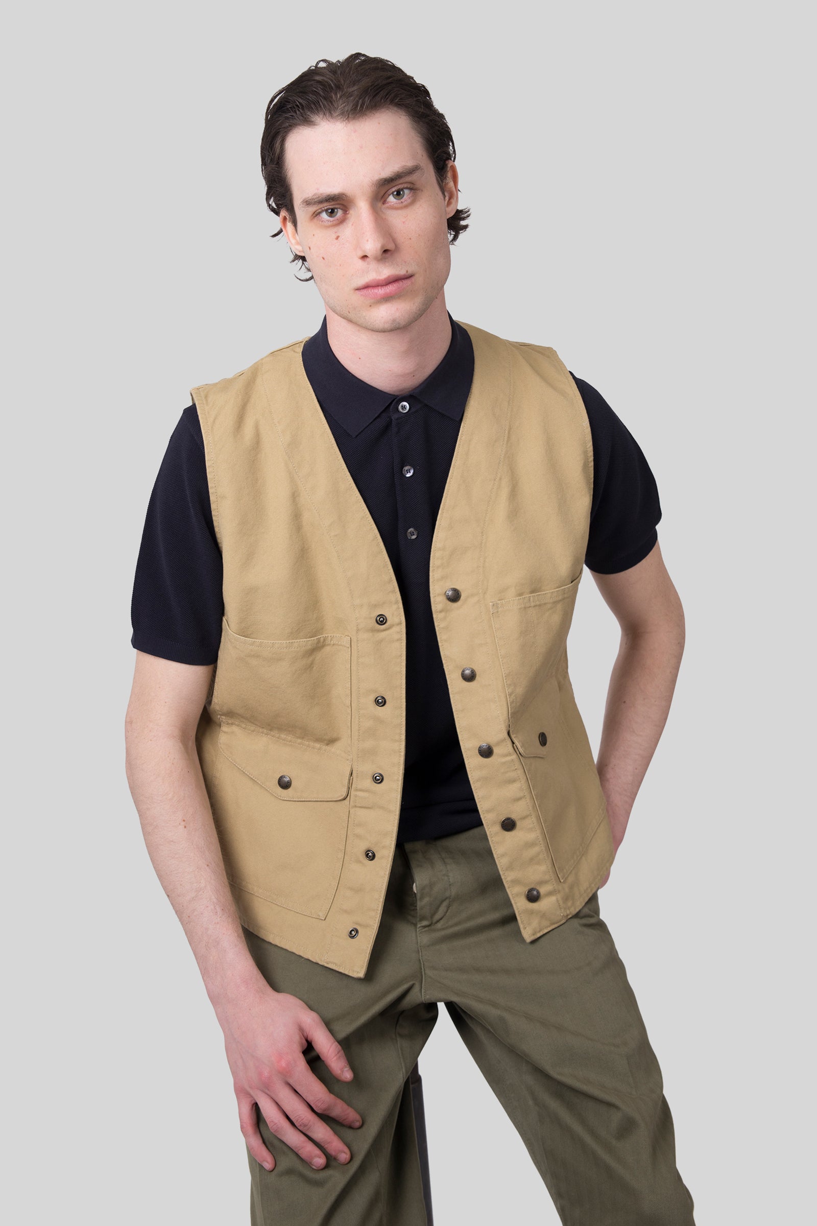 Filson Dry Tin Vest Beige Uomo - 1