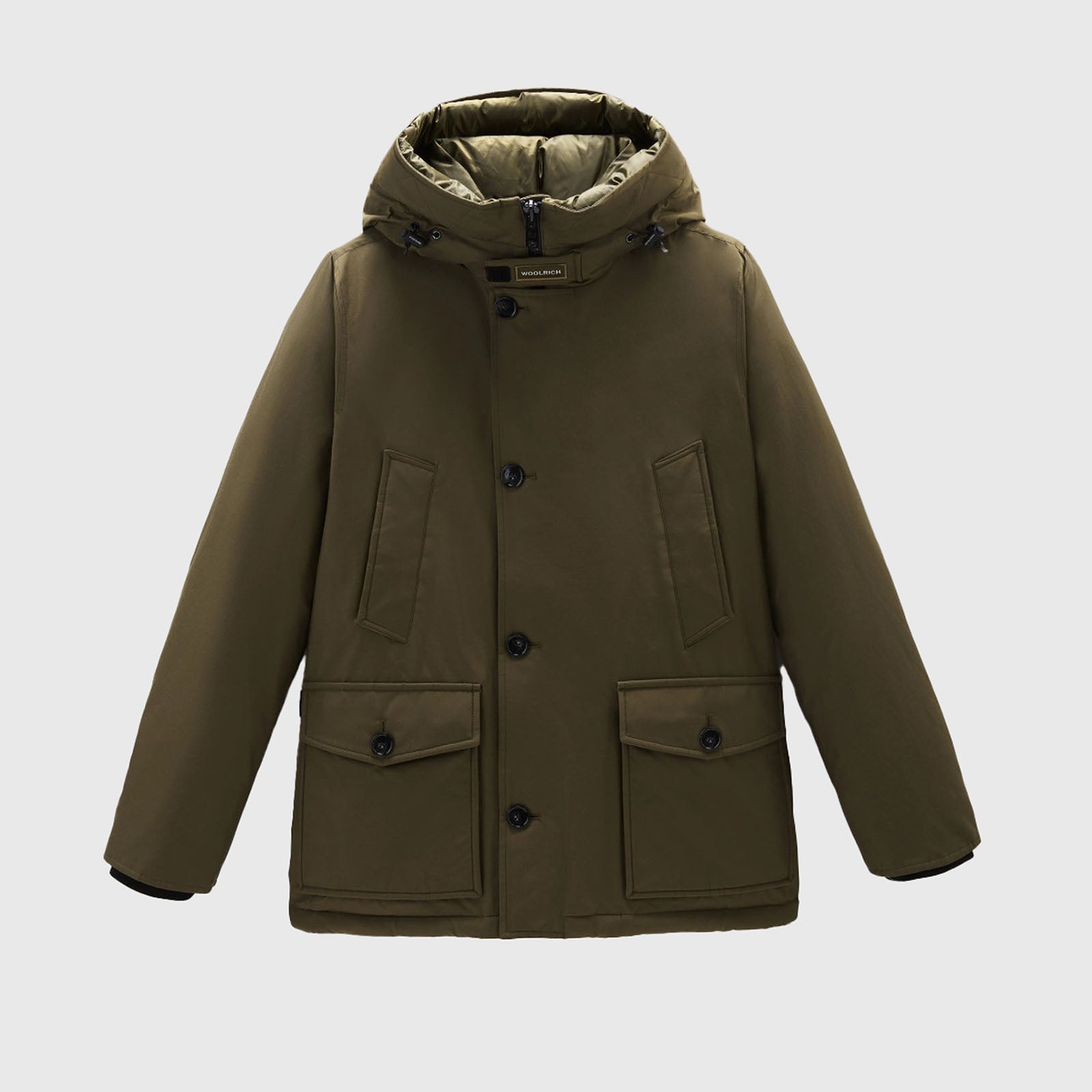 Woolrich Arctic Anorak In Ramar Cloth Verde Militare Uomo - 7