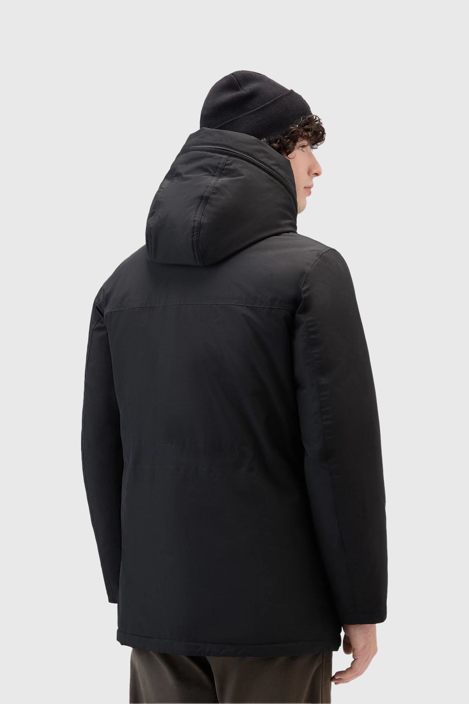 Woolrich Arctic Parka Evolution In Ramar Cloth Nero Uomo - 3