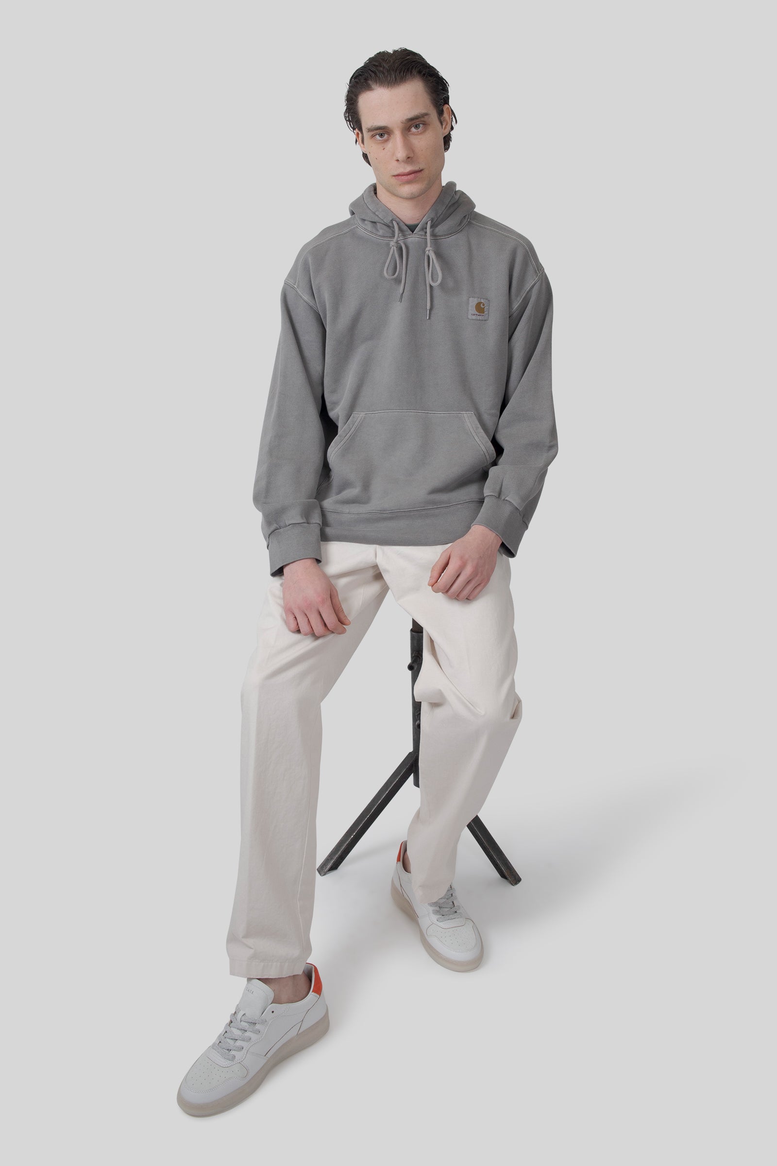 Carhartt Wip Felpa Nelson Hooded Grigio Uomo - 2