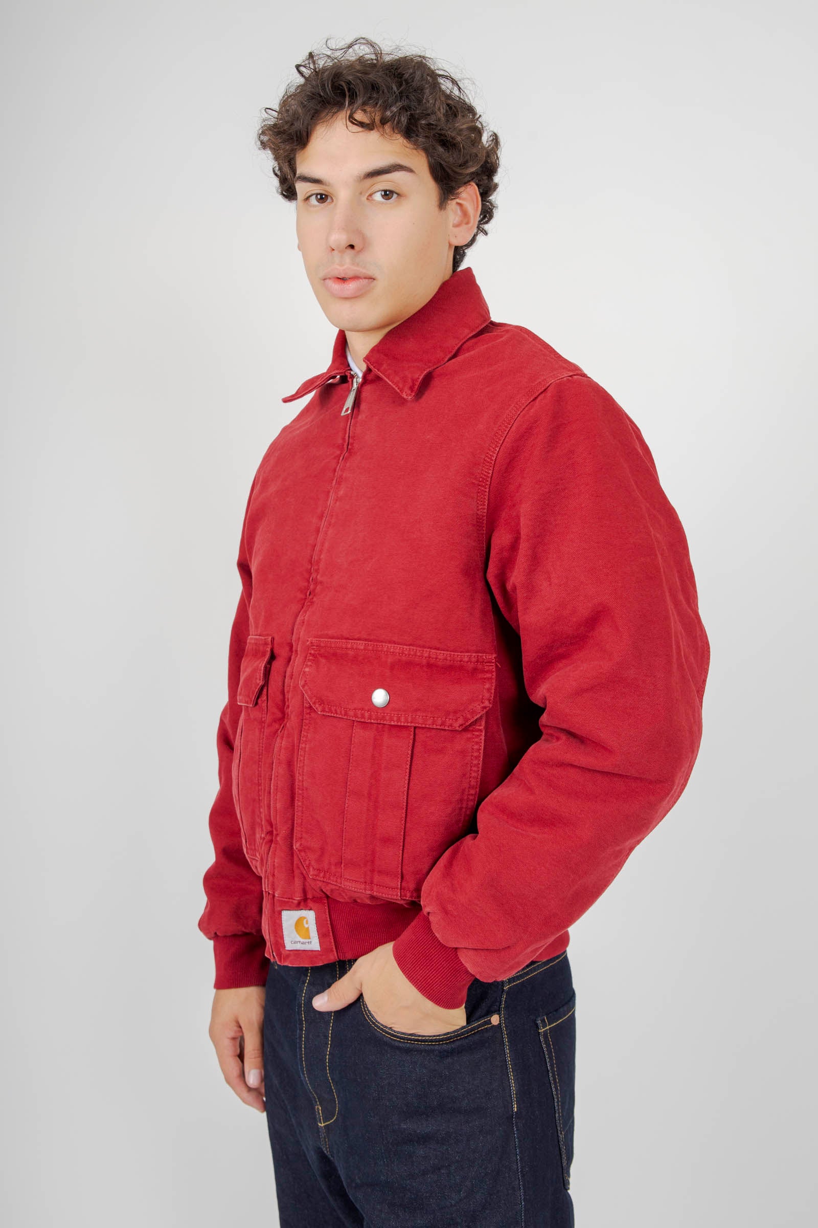 Carhartt Wip Stanton Jacket Rosso Uomo - 3
