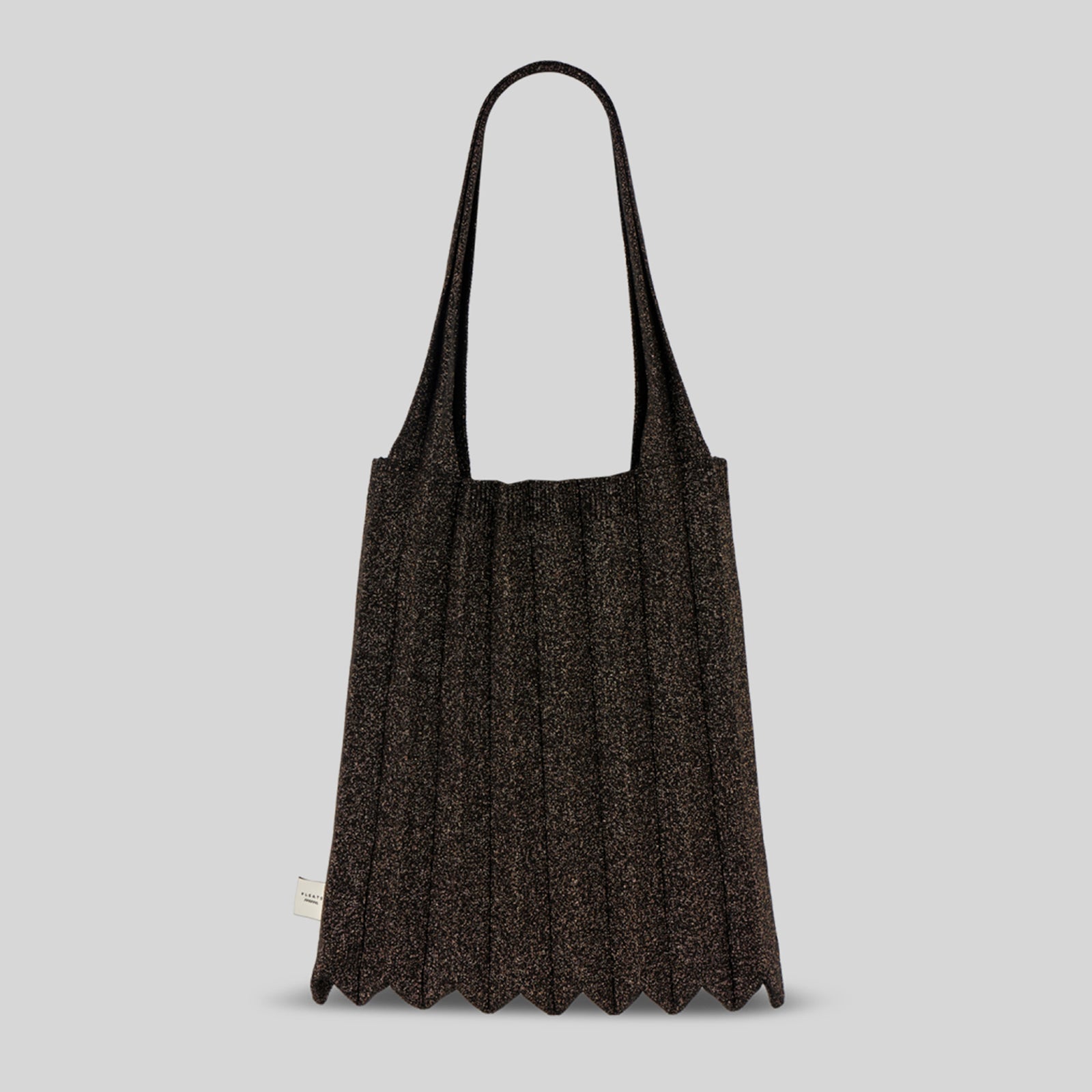 Pleatsmama New Shoulder Bag Glitter Nero/marrone Donna - 5