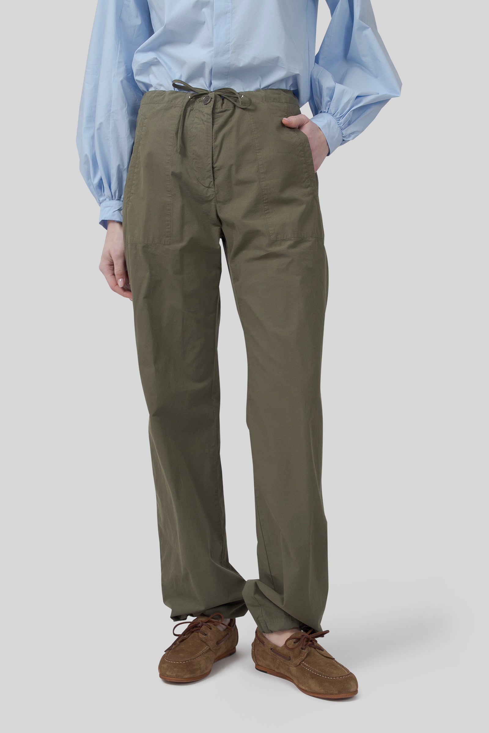 Poplin Drawstring Trousers - 3