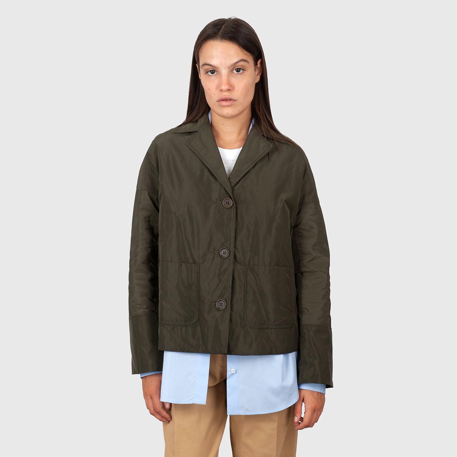 Aspesi Giacca Romy Verde Militare Donna - 8