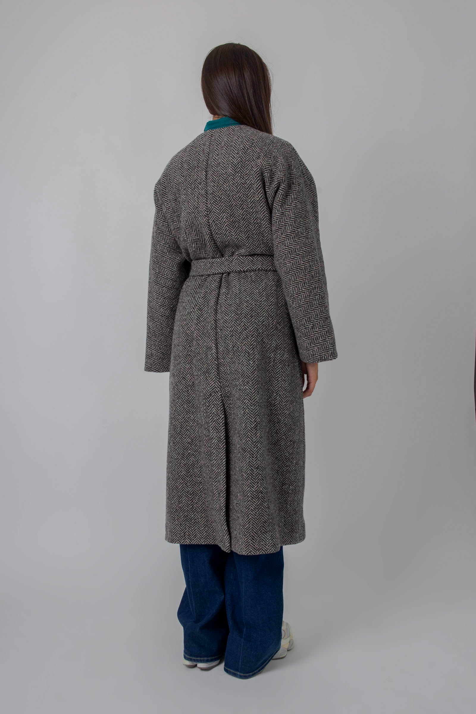 Zenica Wool Tweed Wrap Coat - 5