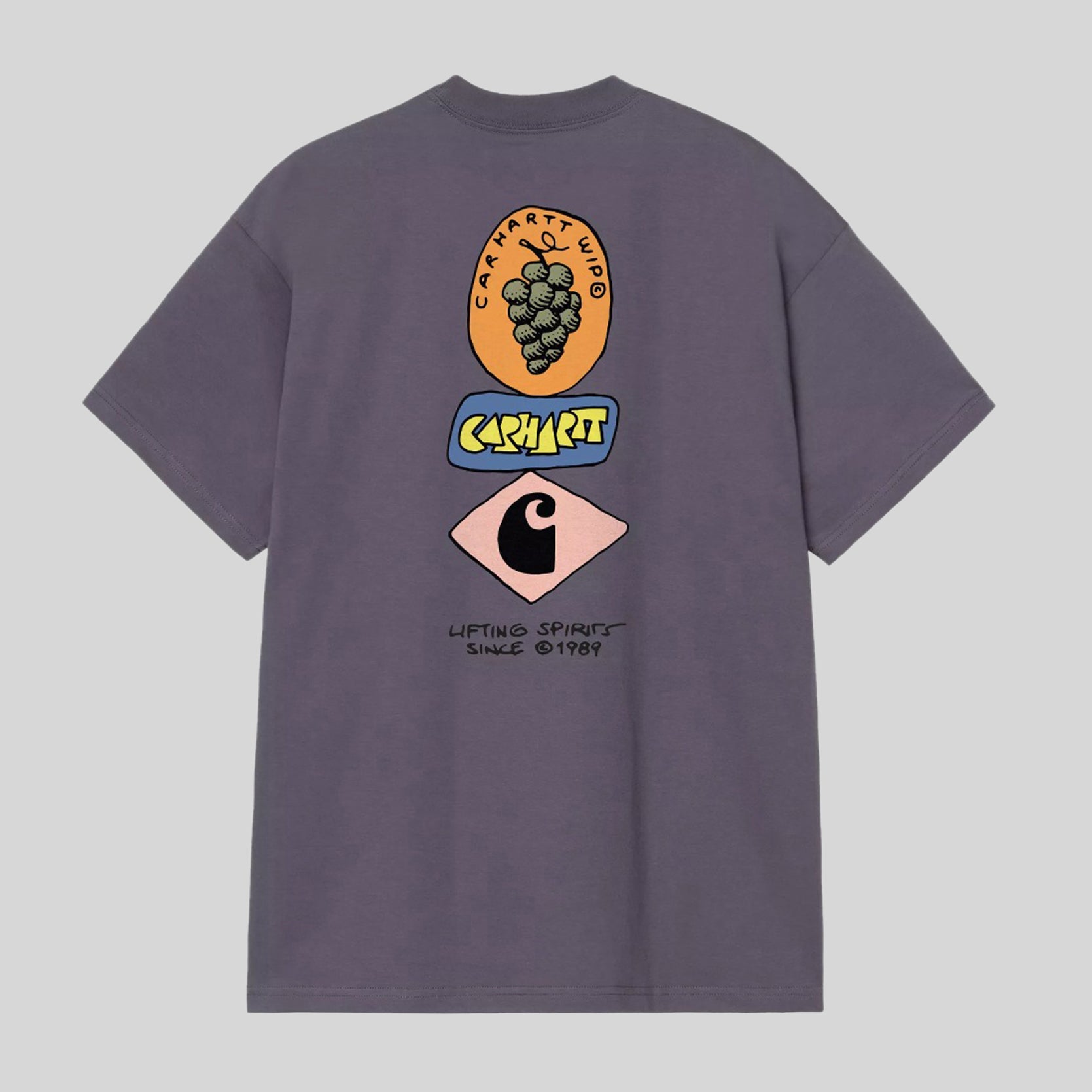 Carhartt Wip S/s Stacked Grapes T-shirt Organic Cotton Viola Uomo - 3