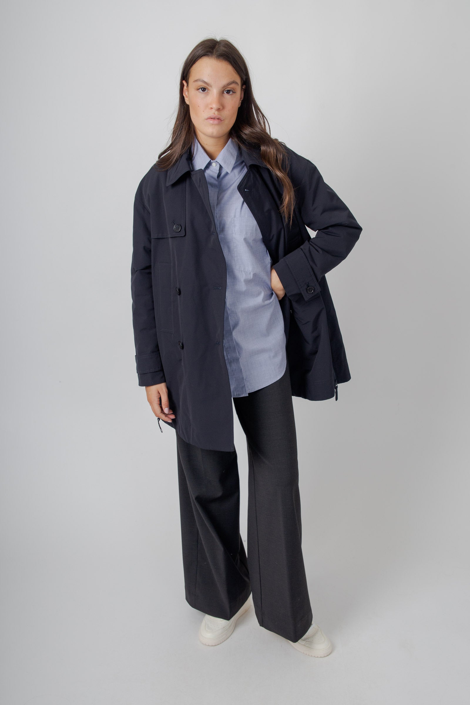 Aspesi Camicia Chambray Blu Medio Donna - 8