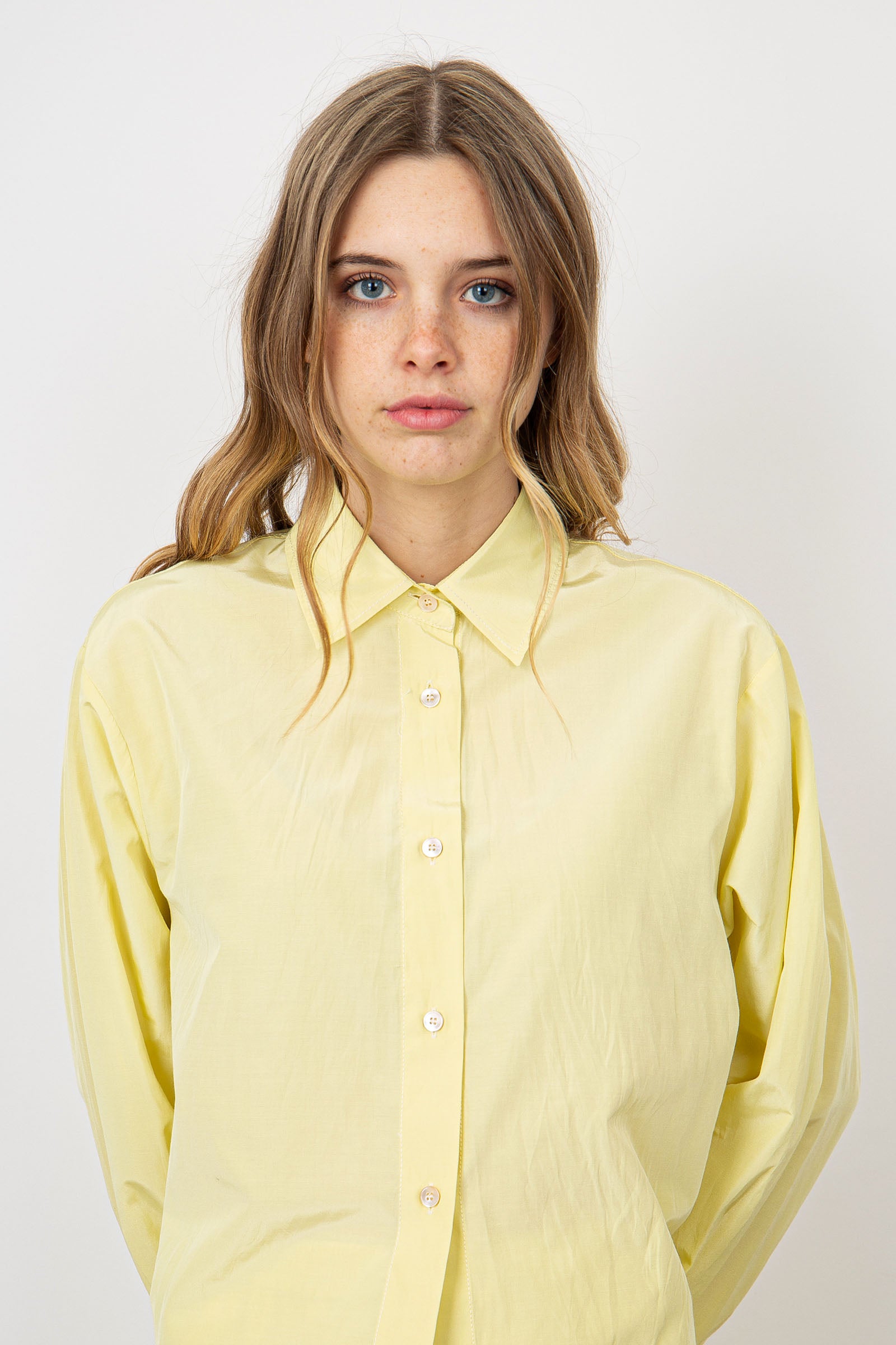 Forte Forte Boxy Chic Cotton Shirt in Yellow - 5