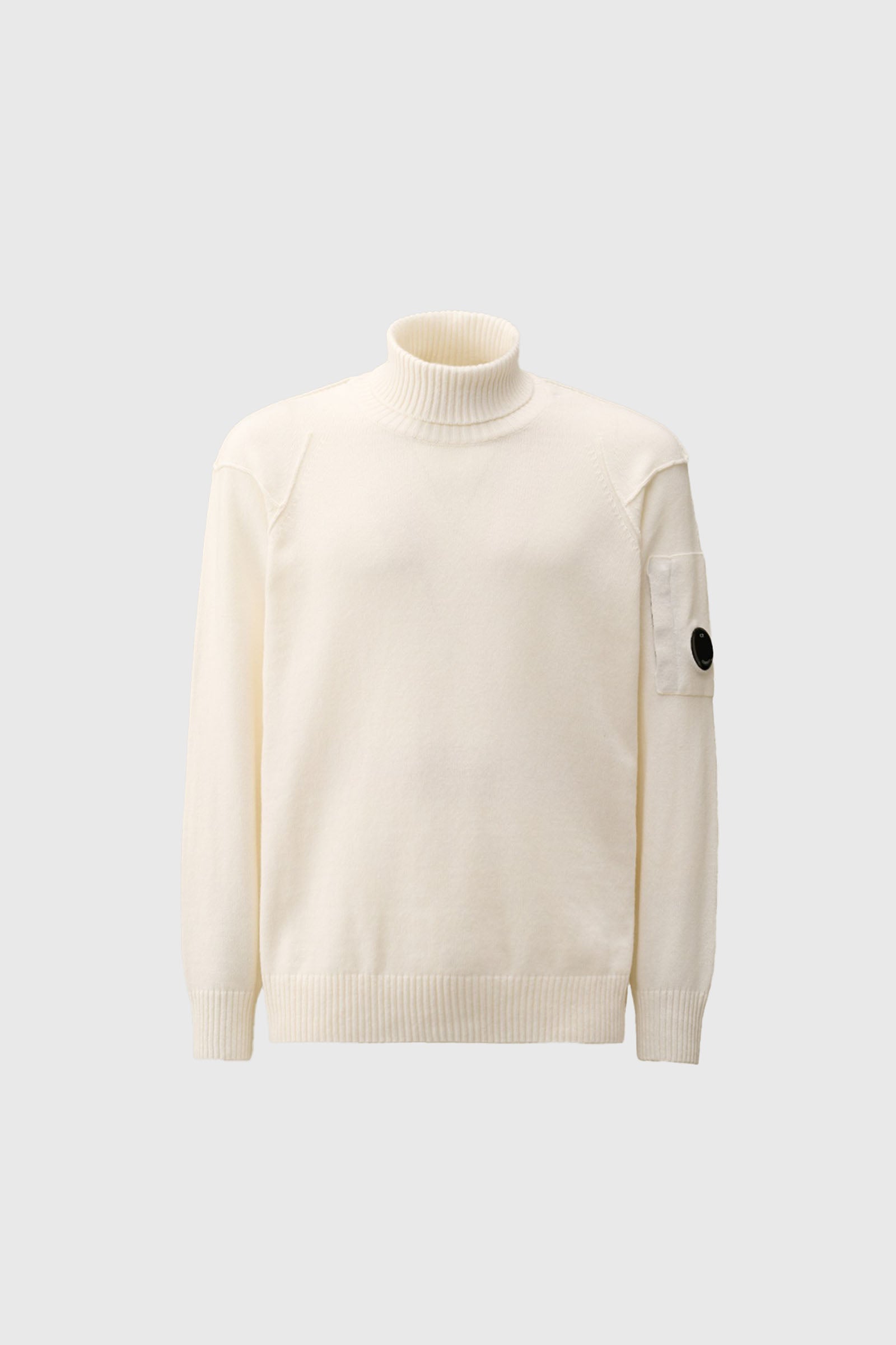 C.p. Company Maglia Lambswool Grs Turtleneck Knit Bianco Uomo - 5