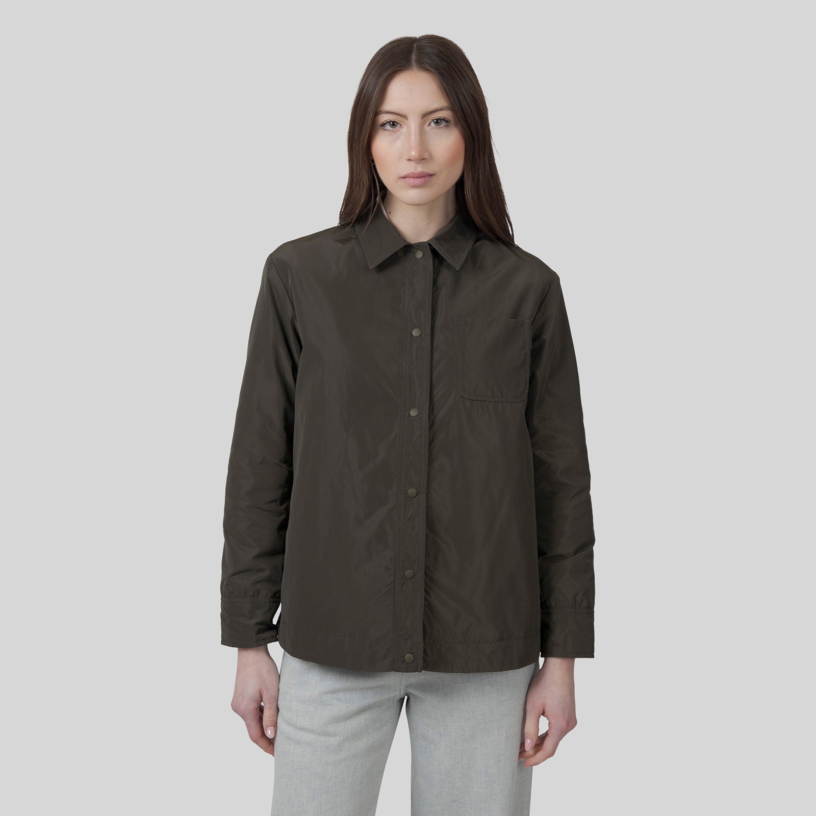 Aspesi Giacca Lucciola Verde Militare Donna - 9