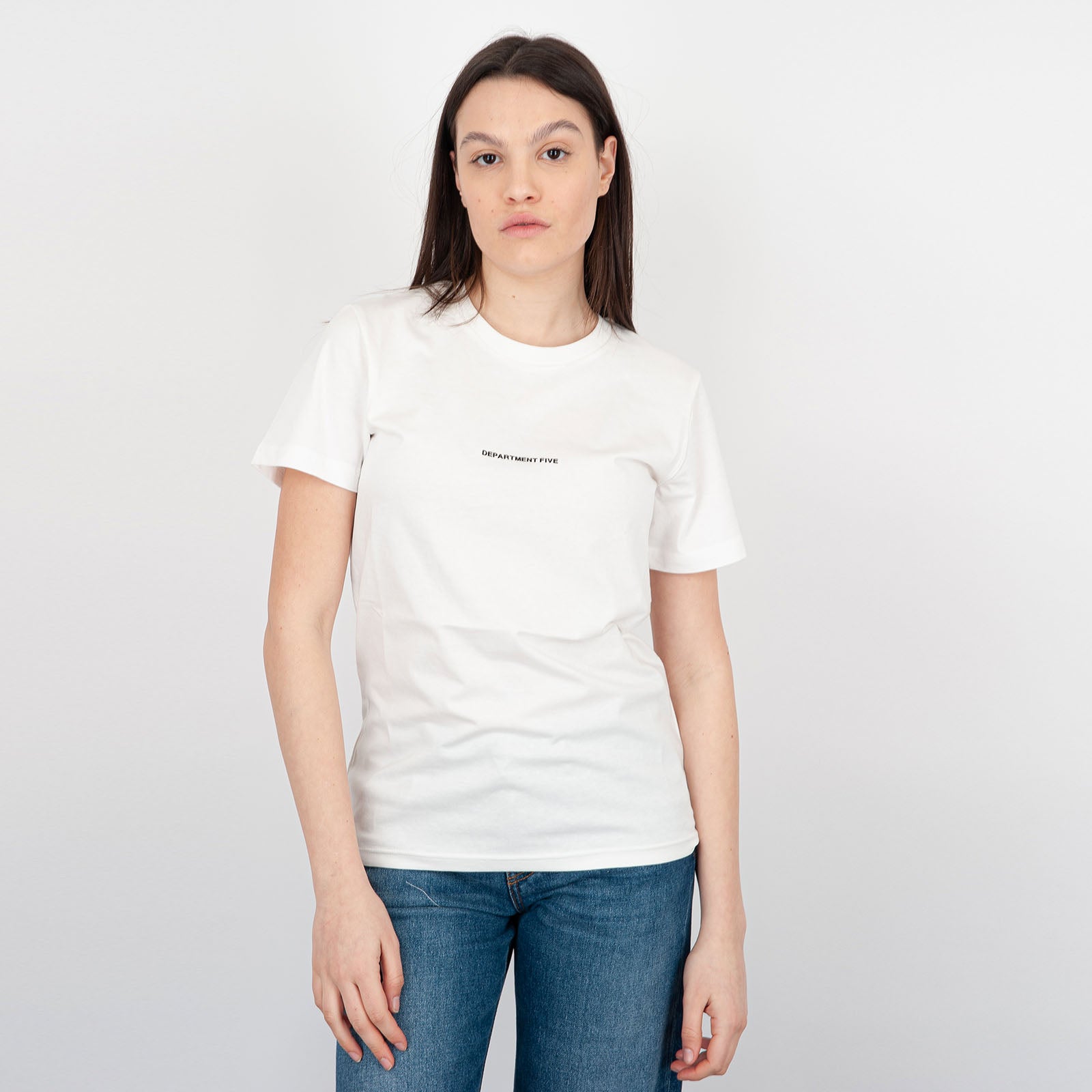 Department Five Crewneck Fleur T-Shirt in White Cotton - 7