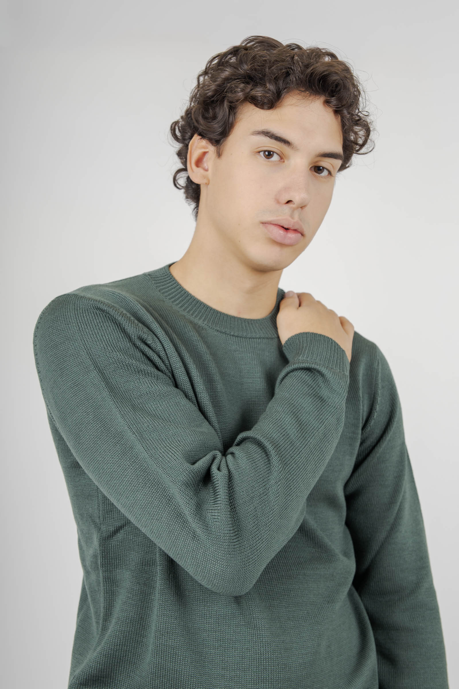 Roberto Collina Maglia Girocollo Verde Uomo - 4