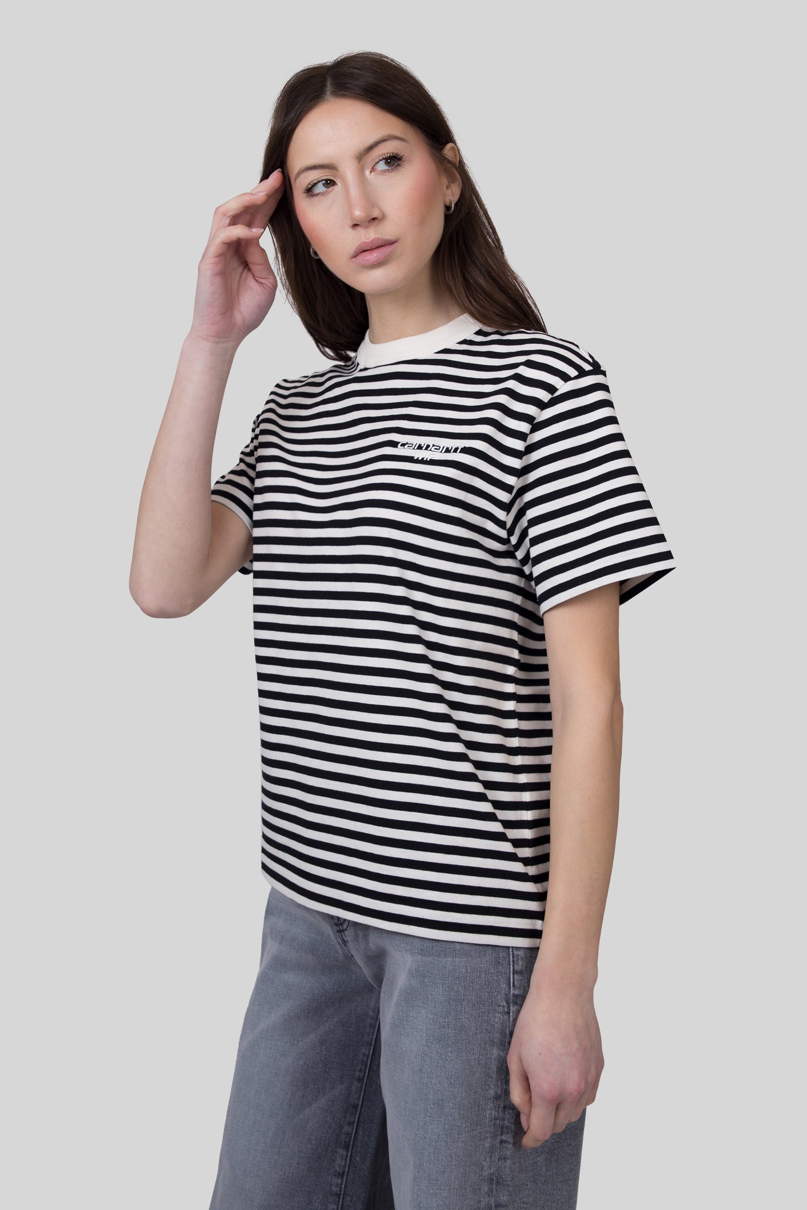 Carhartt Wip T-shirt W' S/s Ezra Nero/bianco Donna - 6