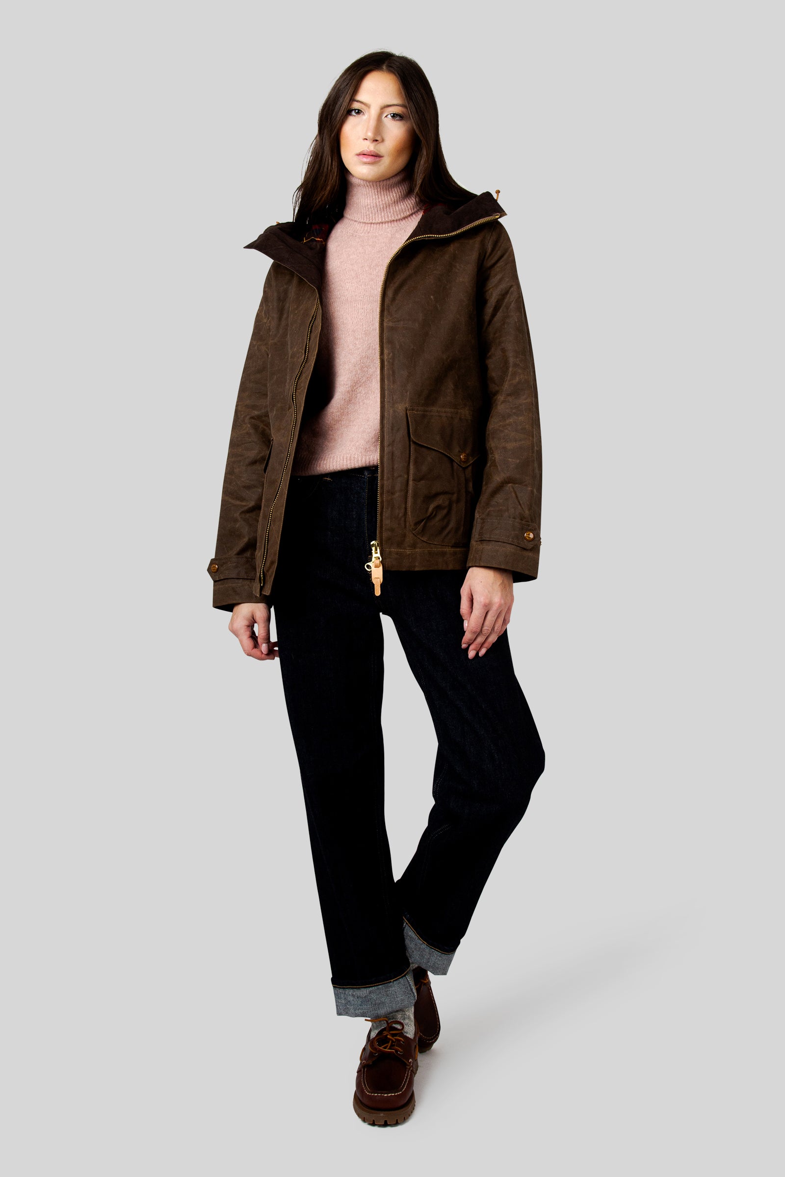 Roberto Collina Maglia Dolcevita Lana E Seta Rosa Antico Donna - 2