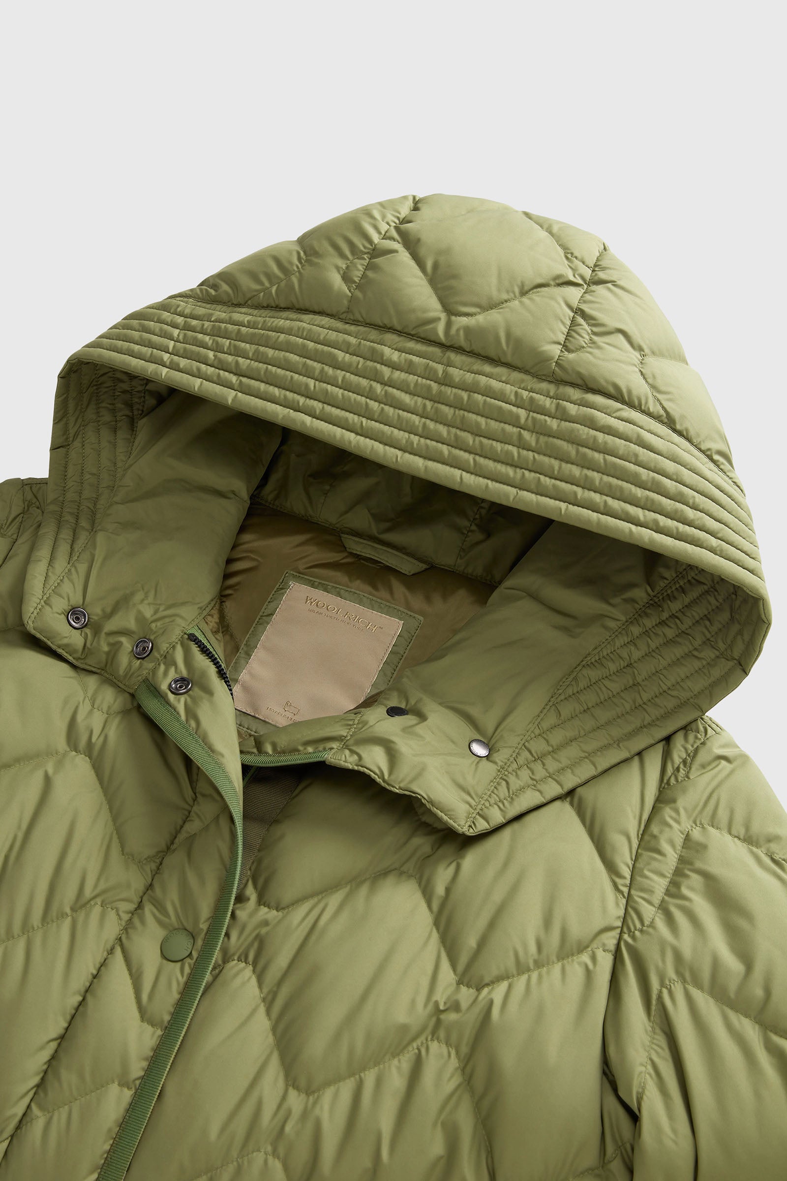 Woolrich Parka Heritage Con Cappuccio Verde Militare Donna - 6