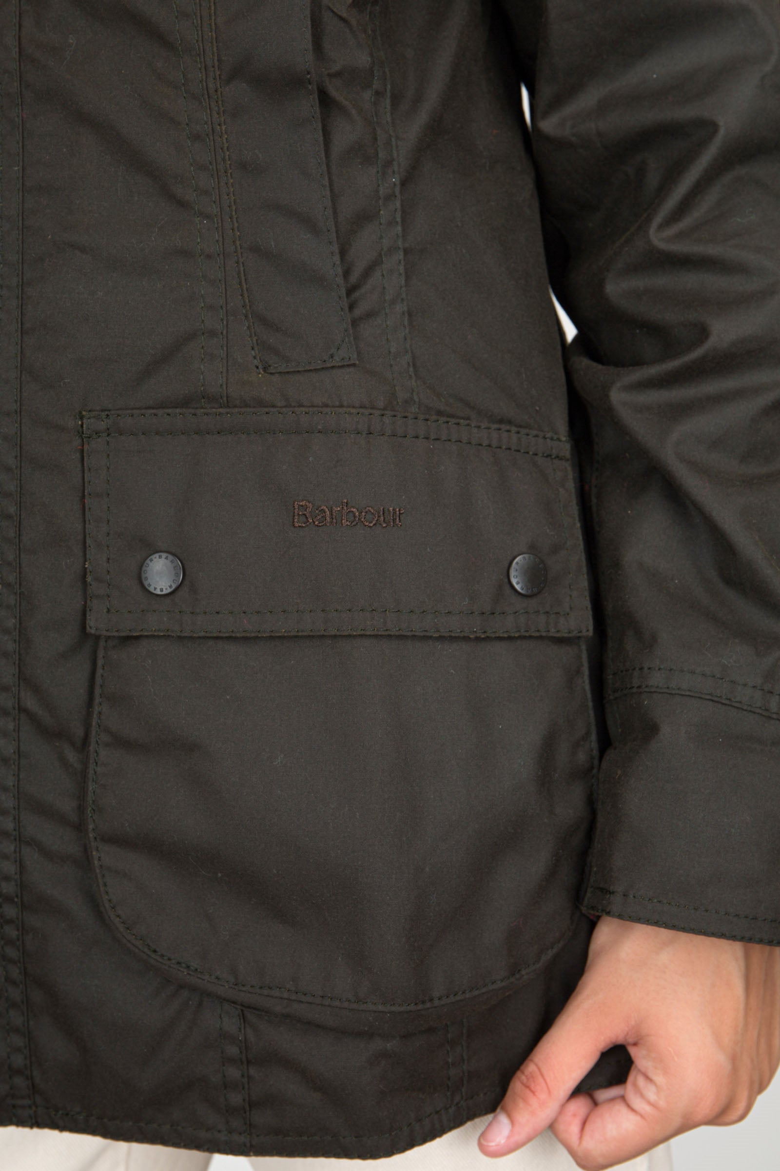 Beadnell Wax Jacket Olive - 7