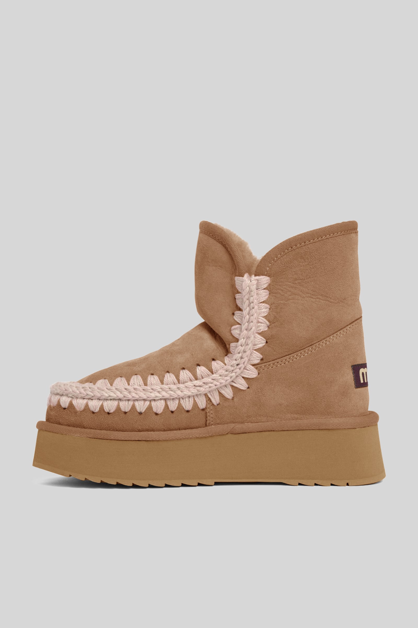 Mou Platform Boot Suede Marrone Chiaro Donna - 5