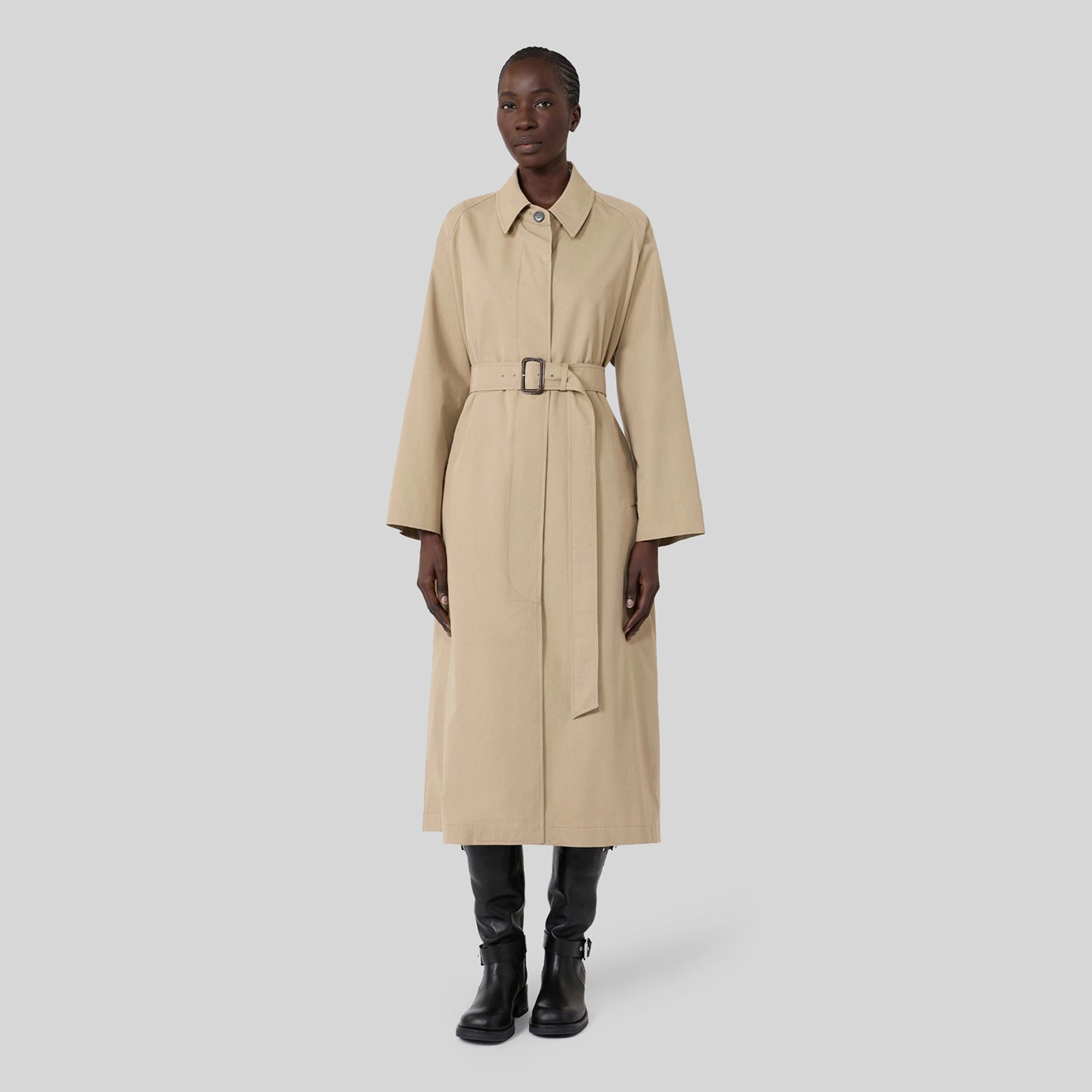 Max Mara Weekend Trench In Gabardina Antigoccia Angus Beige Donna - 5