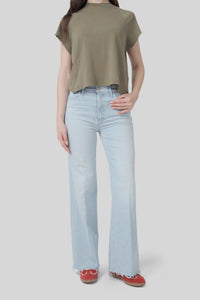 The Hustler Roller Skimp Fray Jeans mother
